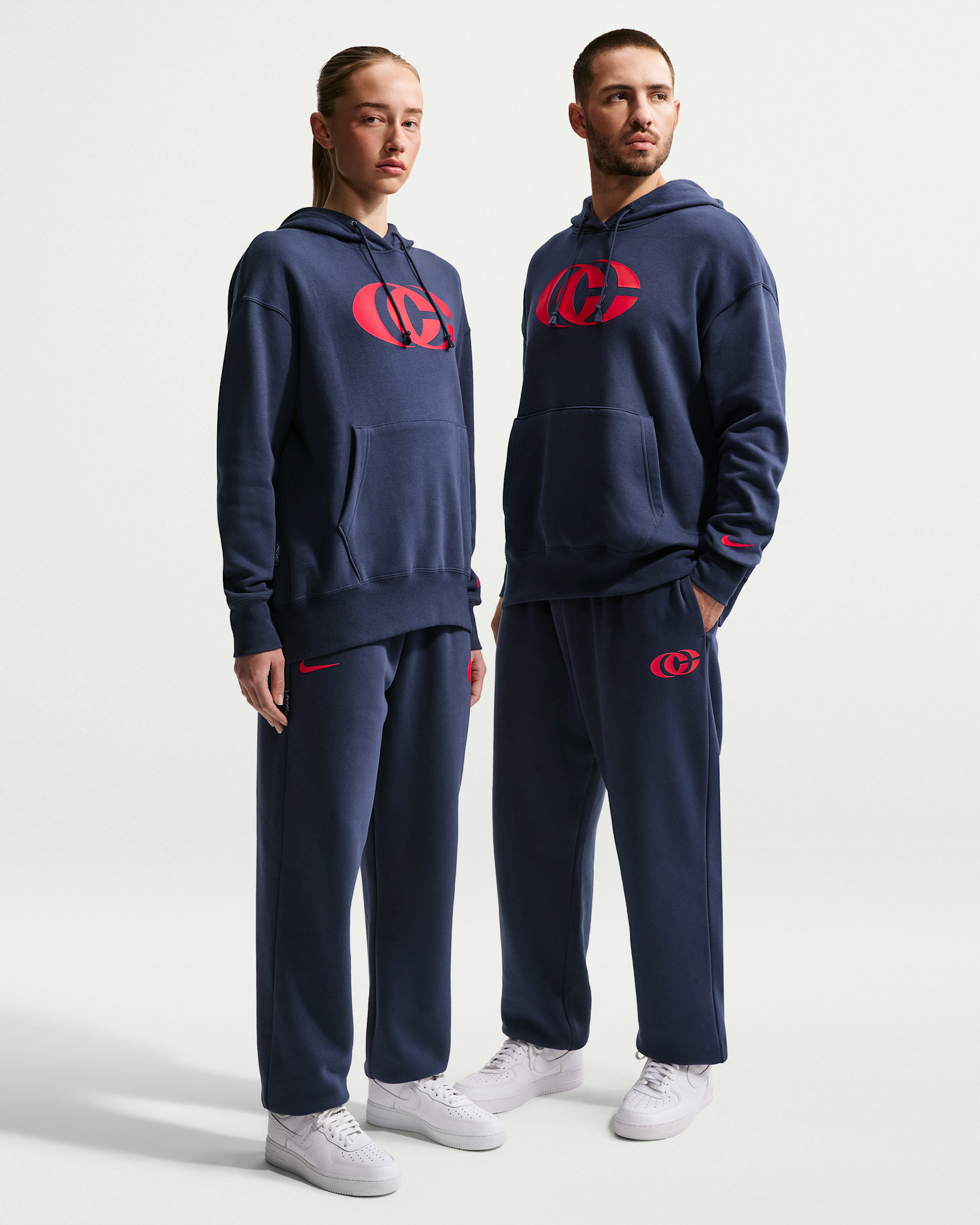 Caitlin Clark Nike Basketball Phoenix Fleece Pants - Midnight Navy/University Red/University Red
