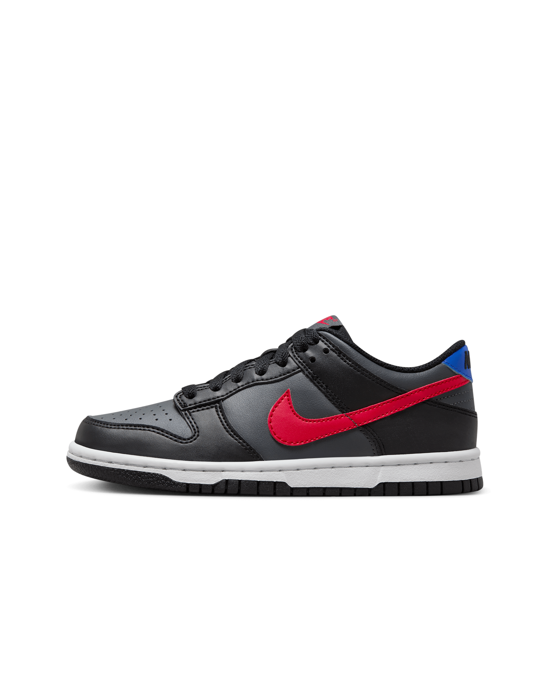 Nike Dunk Low Older Kids' Shoes - Black/White/Racer Blue/University Red