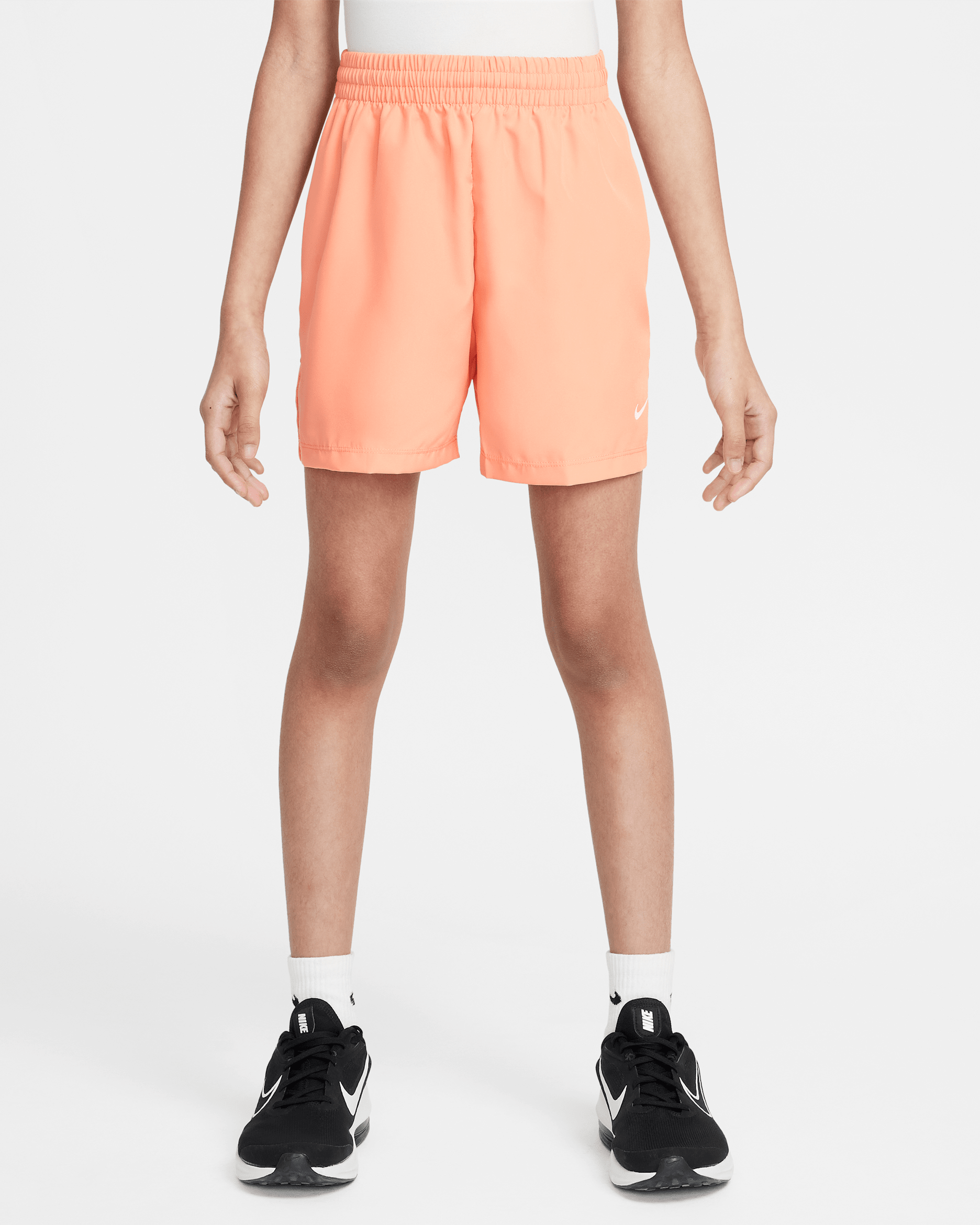 Nike Multi Big Kids' Dri-FIT 4" Woven Shorts - Apricot Agate/White