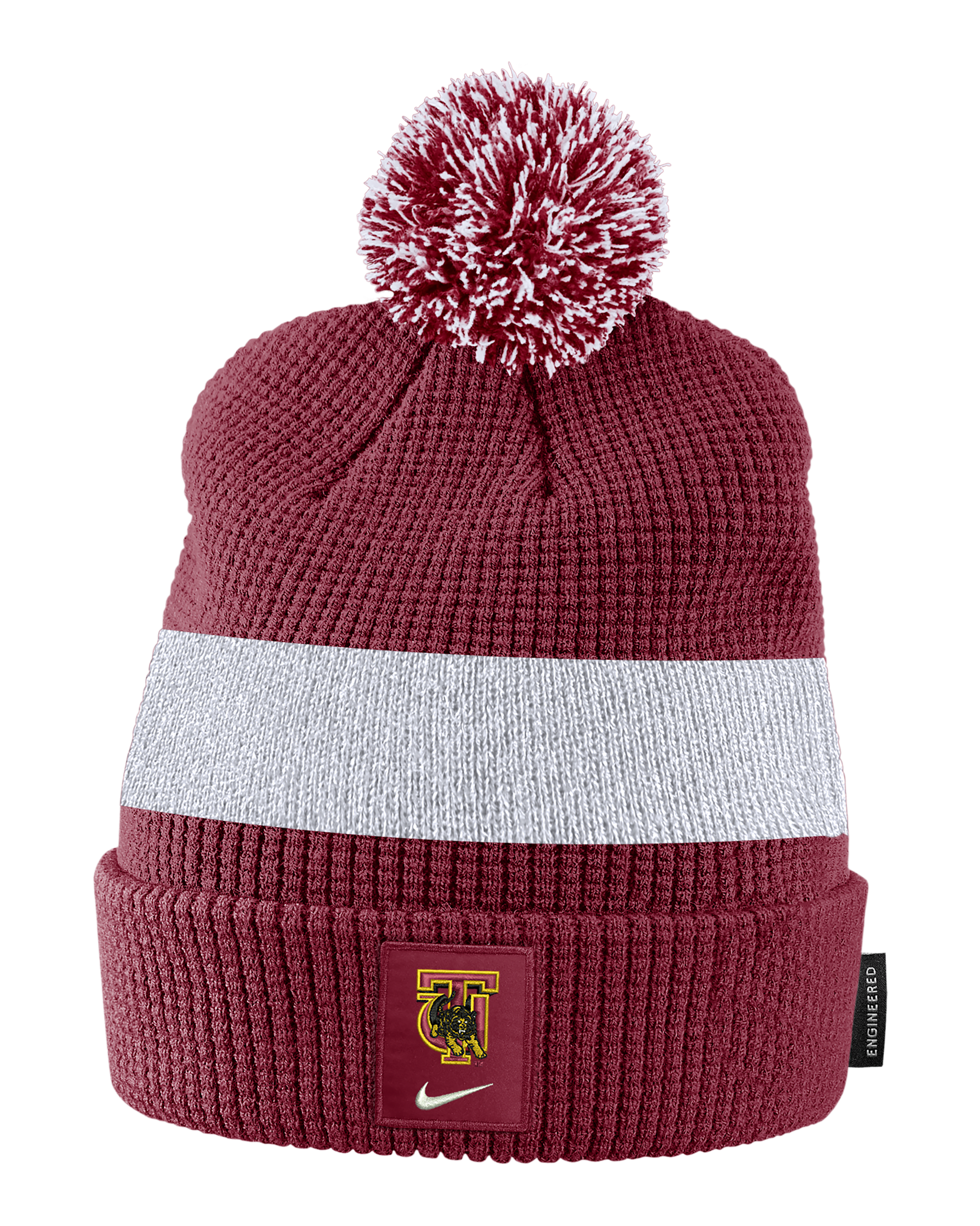 Tuskegee Nike College Pom Beanie - Team Crimson