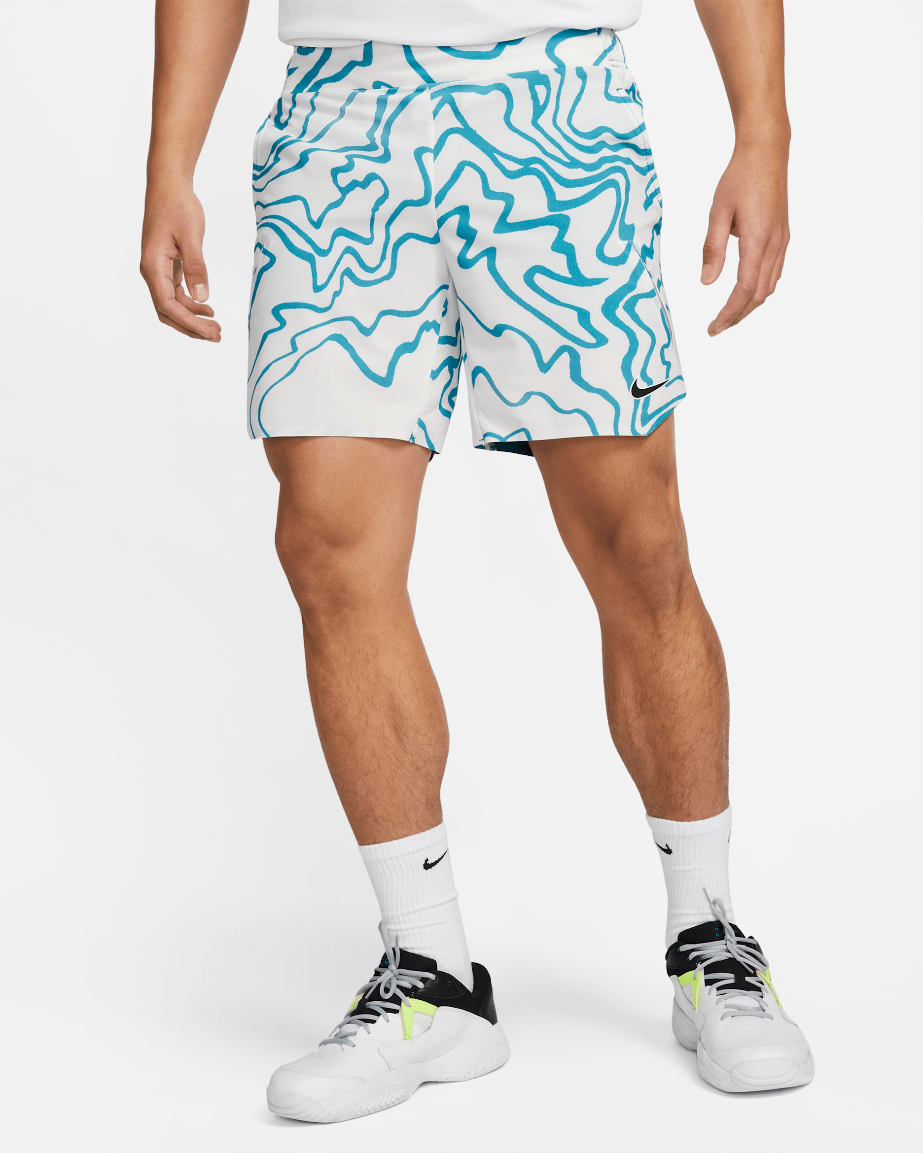 NikeCourt Dri-FIT Slam Men's Tennis Shorts - Green Abyss/Black