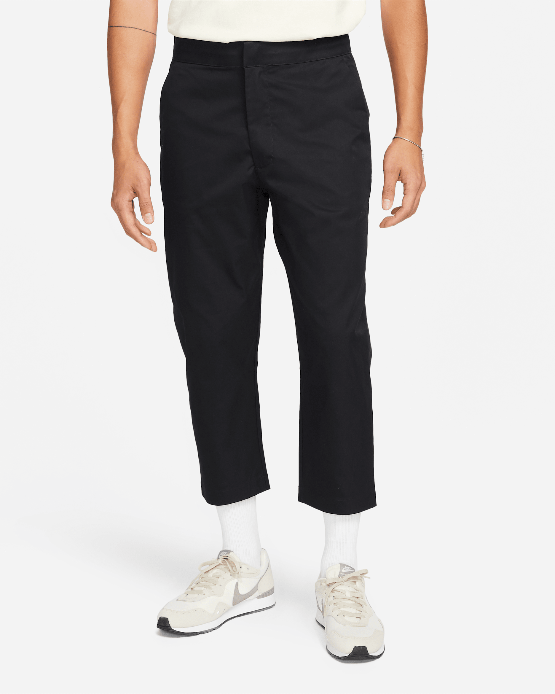 Nike Sportswear Style Essentials Men's Unlined Cropped Trousers - Black/Sail/Ice Silver/Black