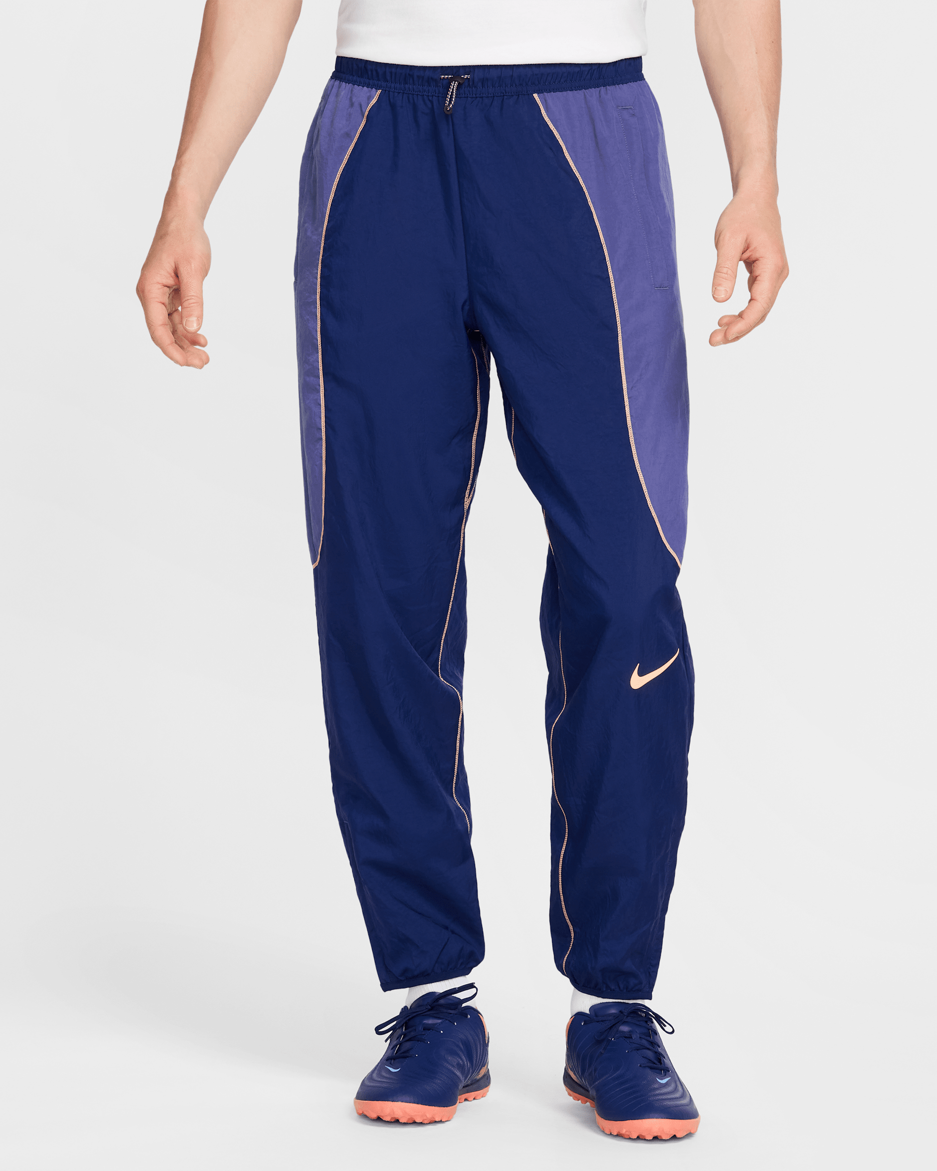 Nike Strike+ Men's Water-Repellent Soccer Pants - Blue Void/Dark Purple Dust/Orange Pulse/Orange Pulse