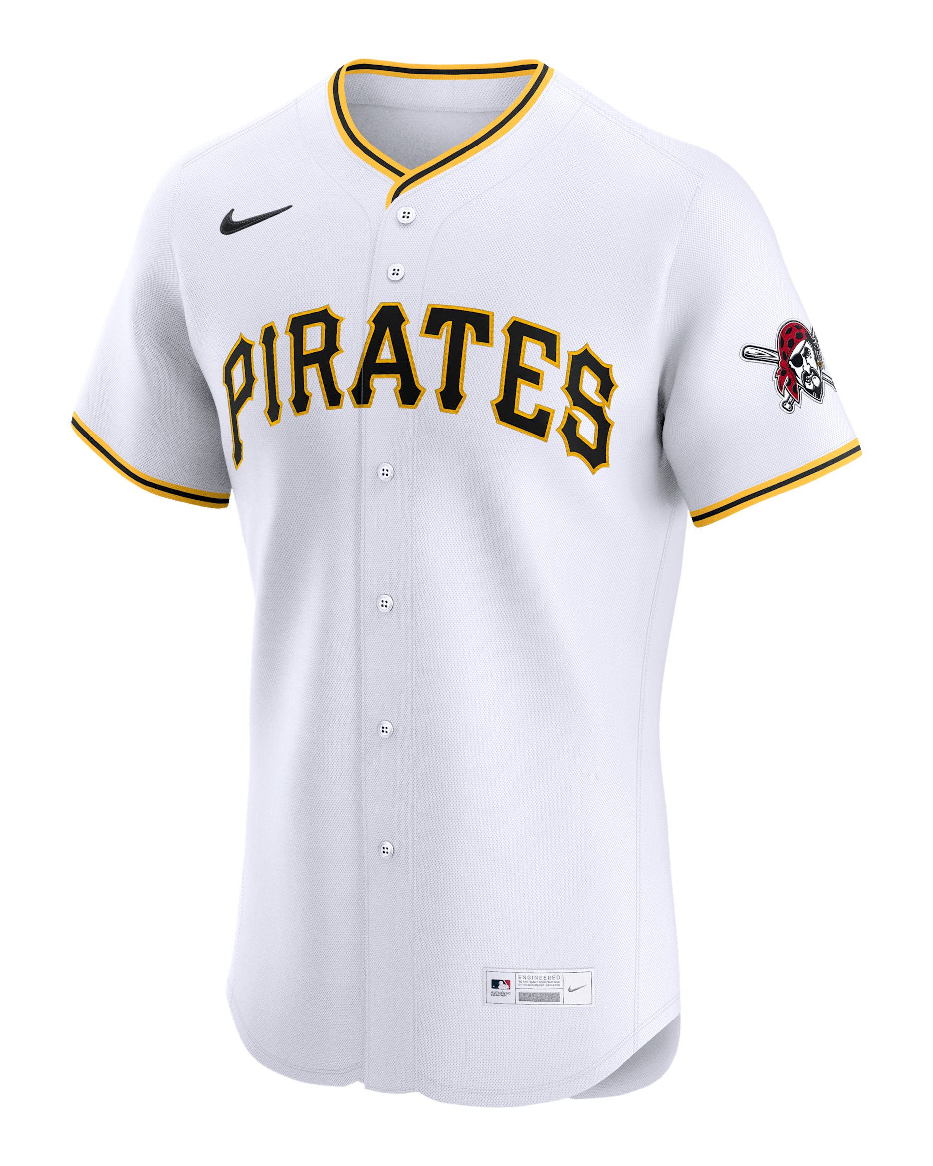 Jersey Nike Dri-FIT ADV de la MLB Elite para hombre Pittsburgh Pirates - Blanco
