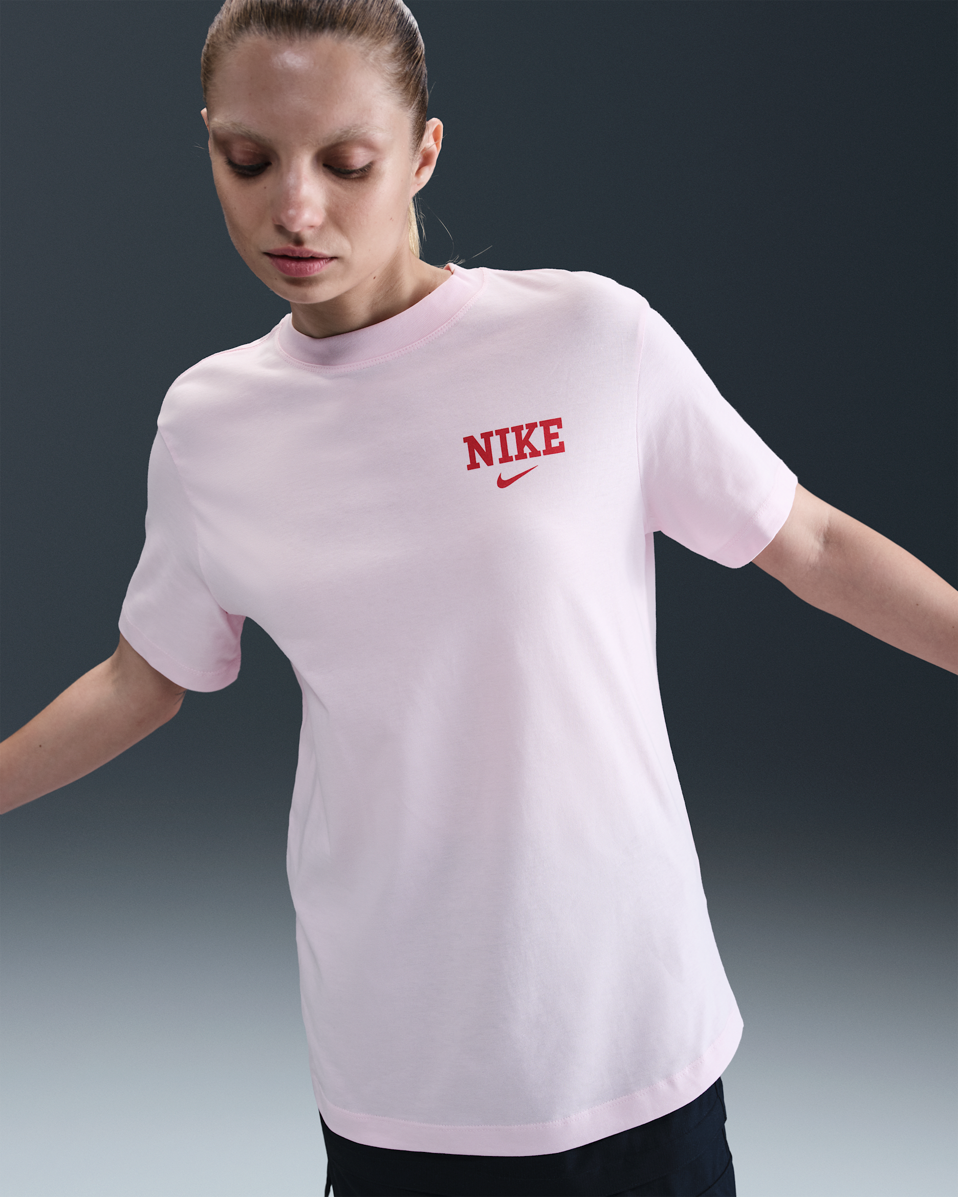 Nike Sportswear Women's T-shirt - Pink Foam/University Red