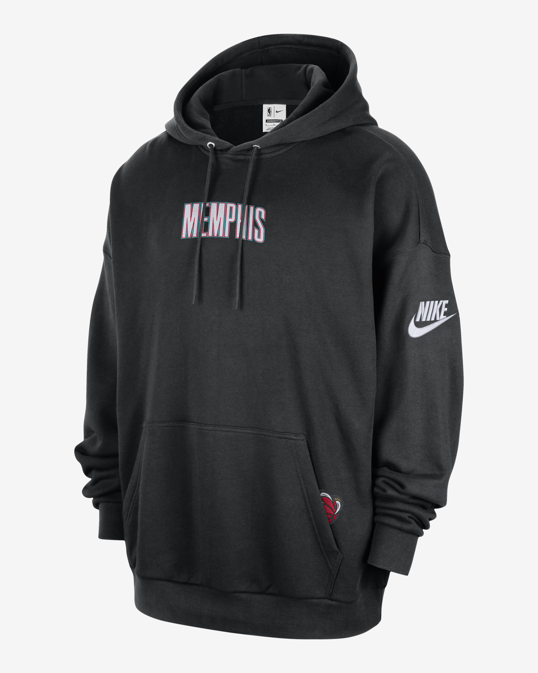 Memphis Grizzlies 2025/26 Hardwood Classics Men's Nike Club NBA Premium Pull-Over Hoodie - Black