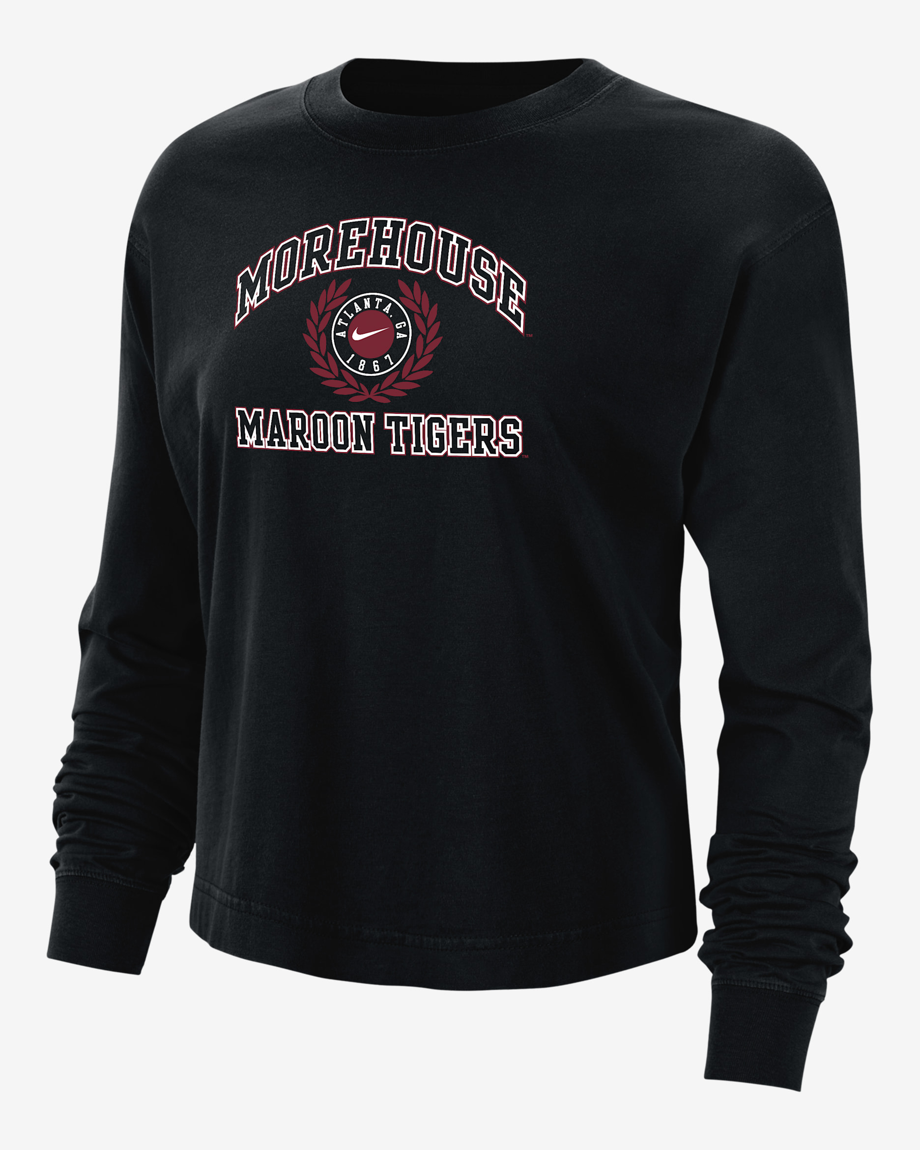Morehouse Women's Nike College Boxy Long-Sleeve T-Shirt - Black