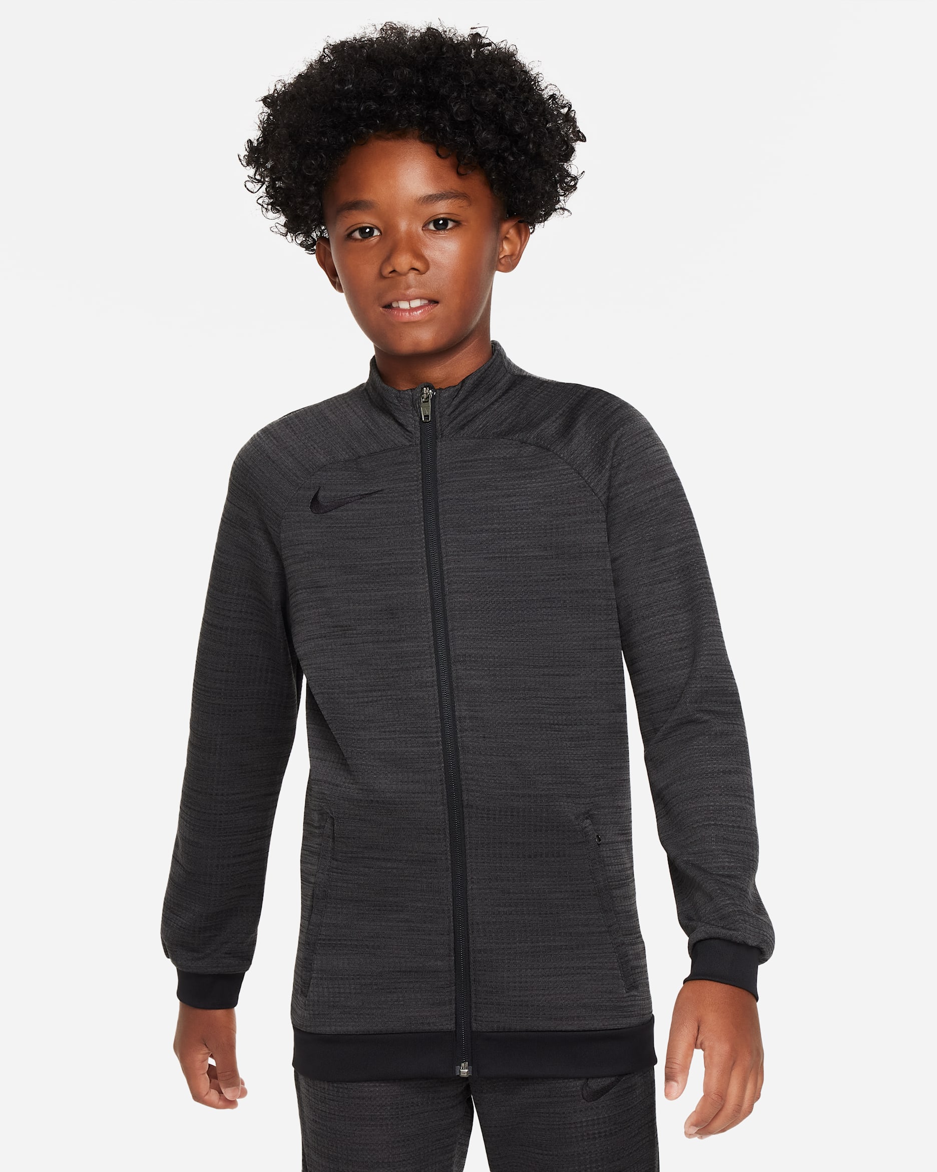 Nike Dri-FIT Academy Big Kids' Soccer Track Jacket - Black/Black