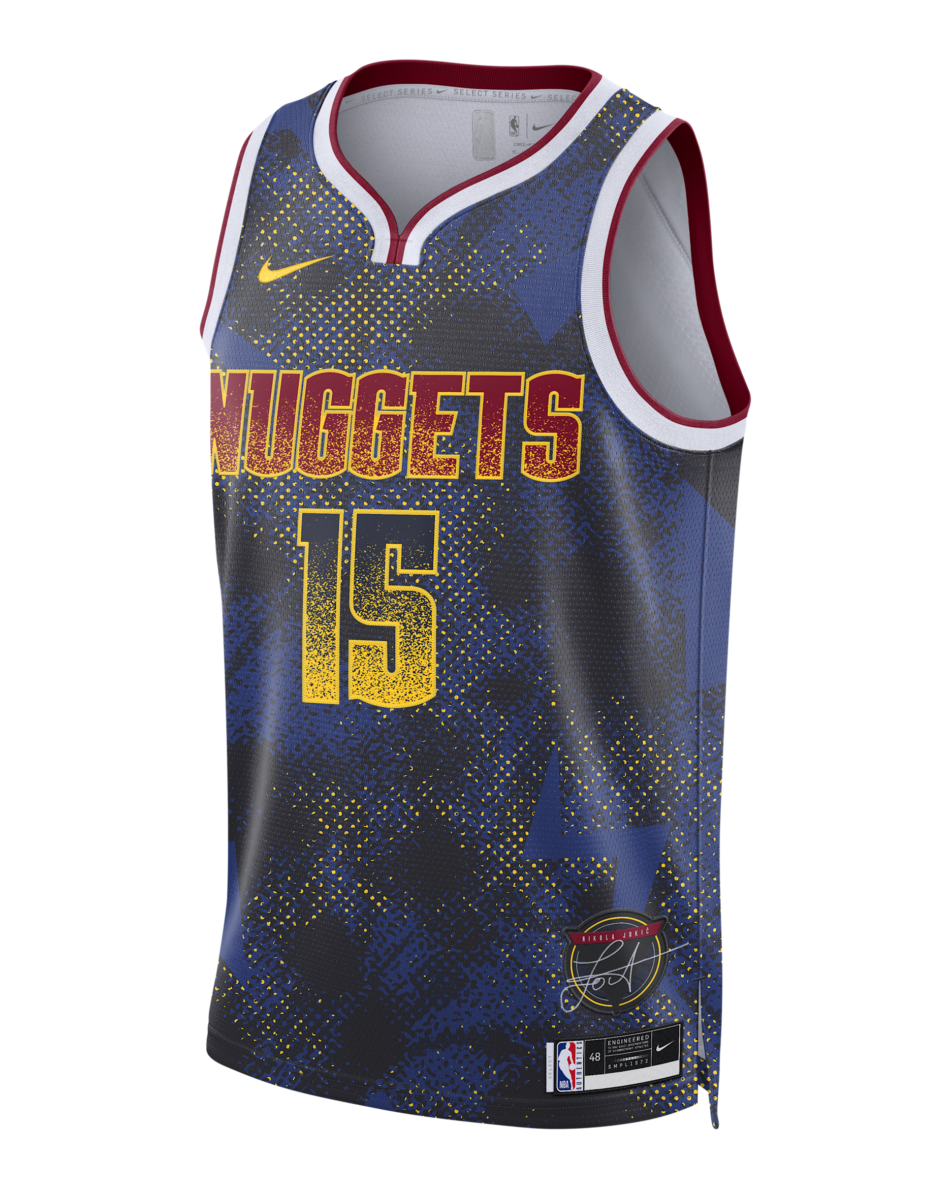 Nikola Jokić Denver Nuggets 2025/26 Select Series Men's Nike Dri-FIT NBA Swingman Jersey - Rush Blue/Amarillo
