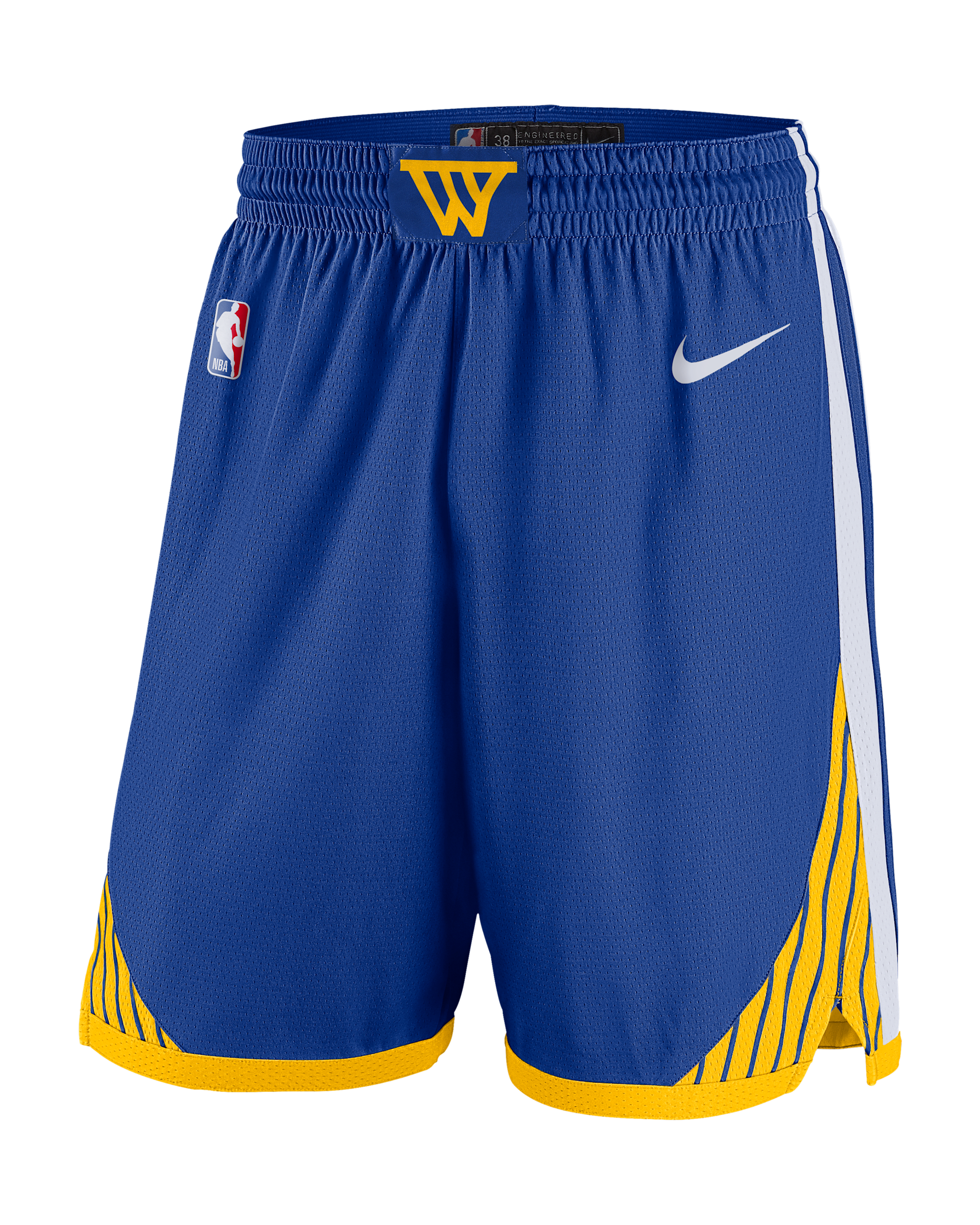 Golden State Warriors 2024/25 Swingman Icon Edition Older Kids' Nike Dri-FIT NBA Replica Shorts - Rush Blue/White