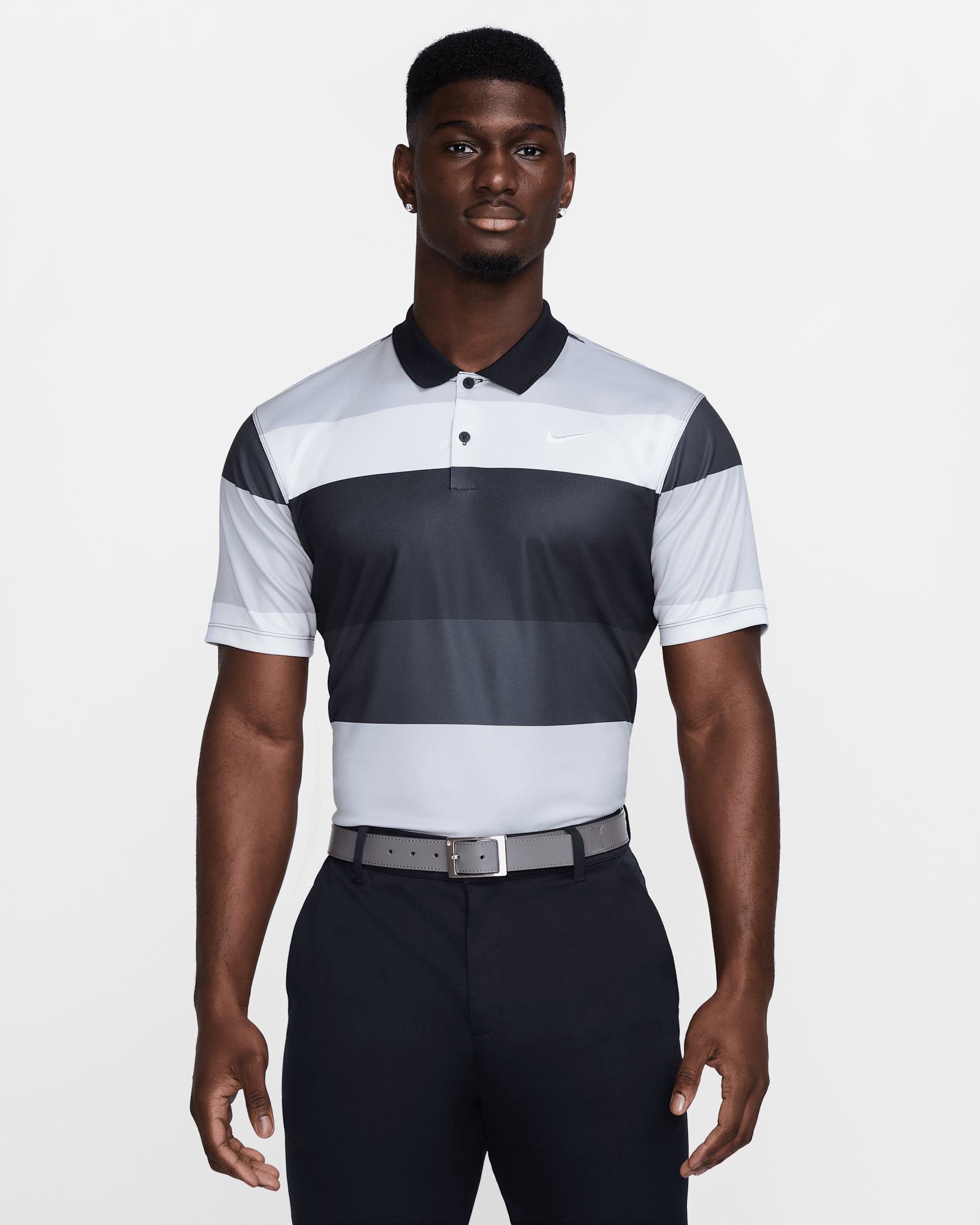 Nike Victory+ Men's Dri-FIT Golf Polo - Black/White