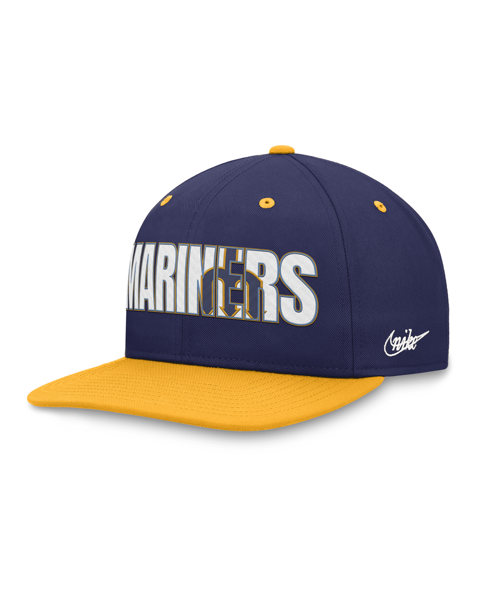 Seattle Mariners Pro Cooperstown Men's Nike MLB Adjustable Hat - Royal/Yellow