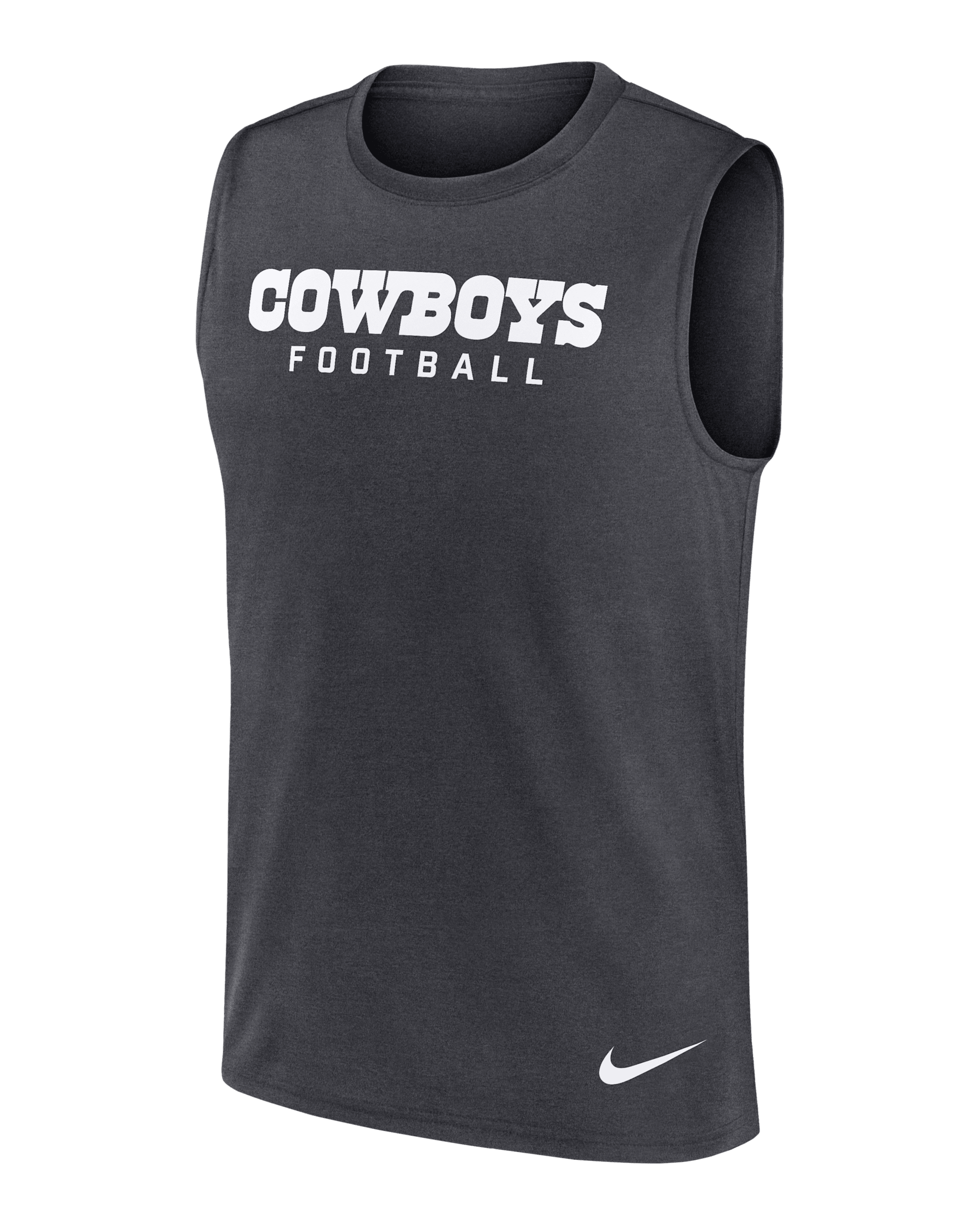 Dallas Cowboys Legend Men's Nike Dri-FIT NFL Muscle Tank Top - Grey