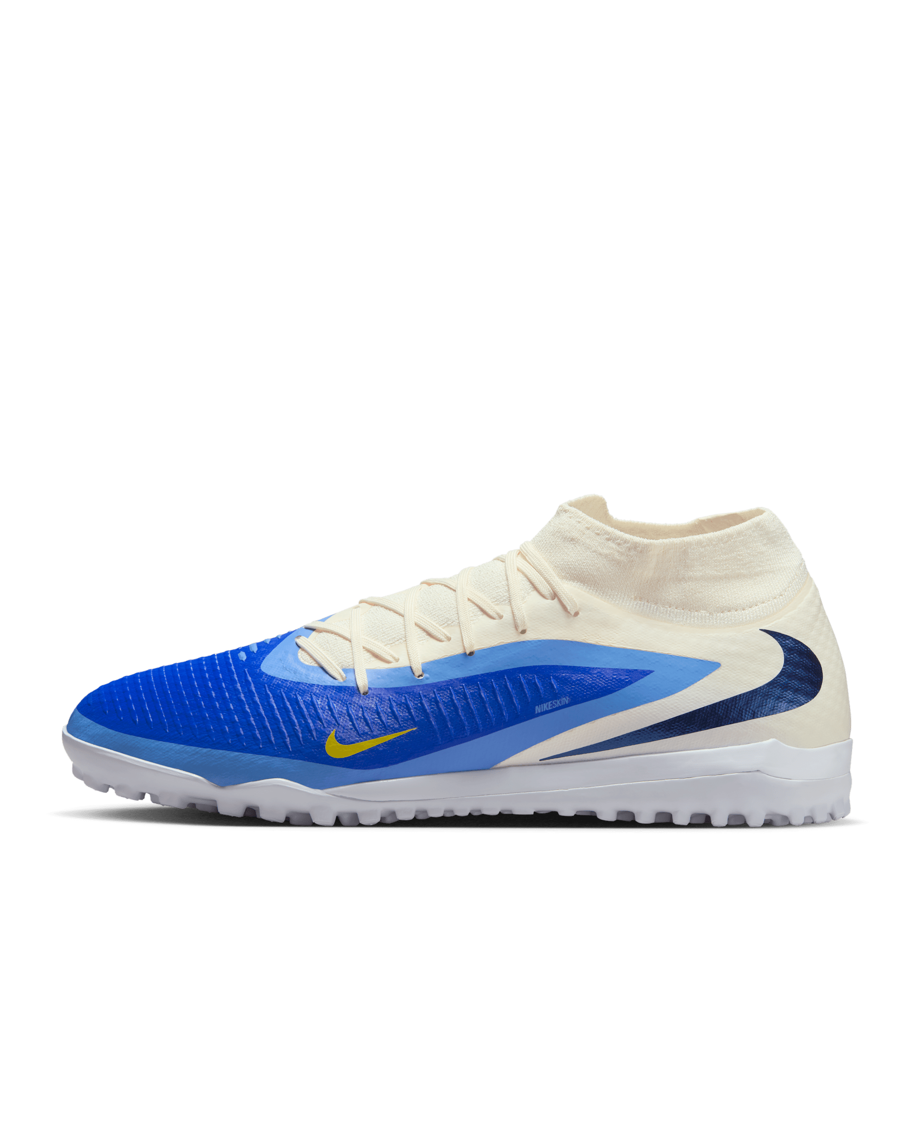 Nike Phantom 6 High Academy Turf Soccer Shoes - Racer Blue/Dark Obsidian