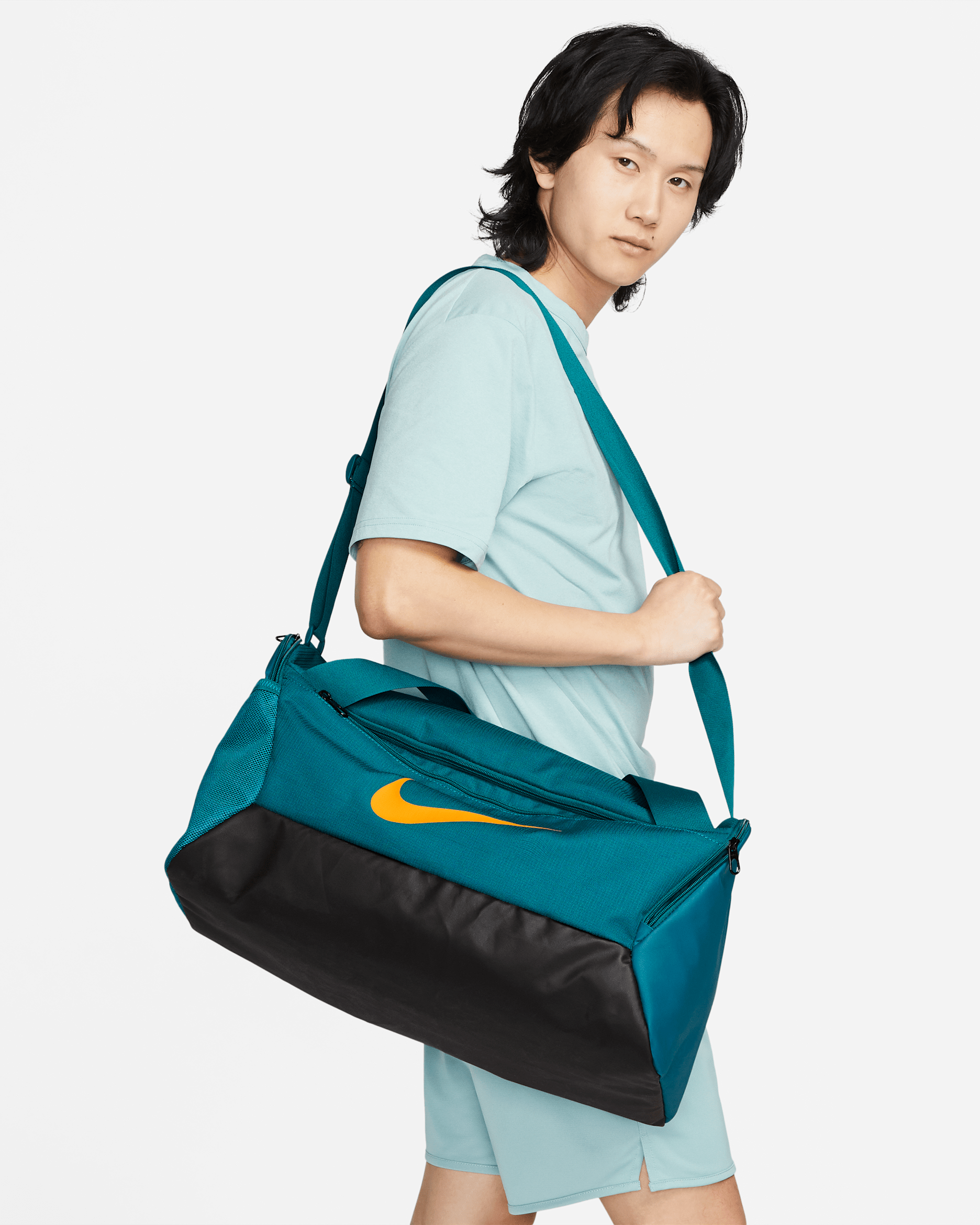 Nike Brasilia Training Duffel Bag (Small, 41L) - Geode Teal/Black/Sundial