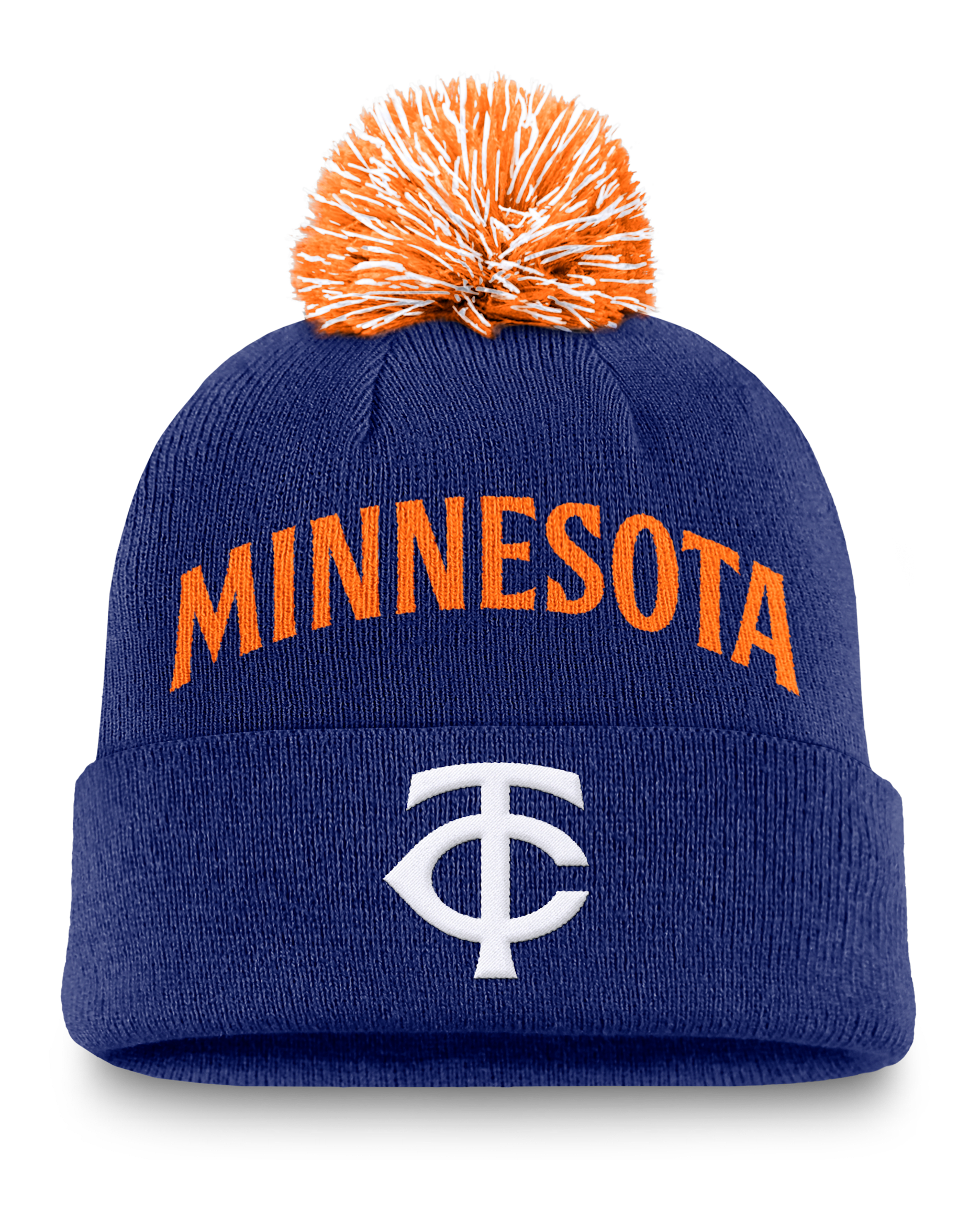 Minnesota Twins Peak Men's Nike MLB Cuffed Pom Beanie - Deep Royal Blue