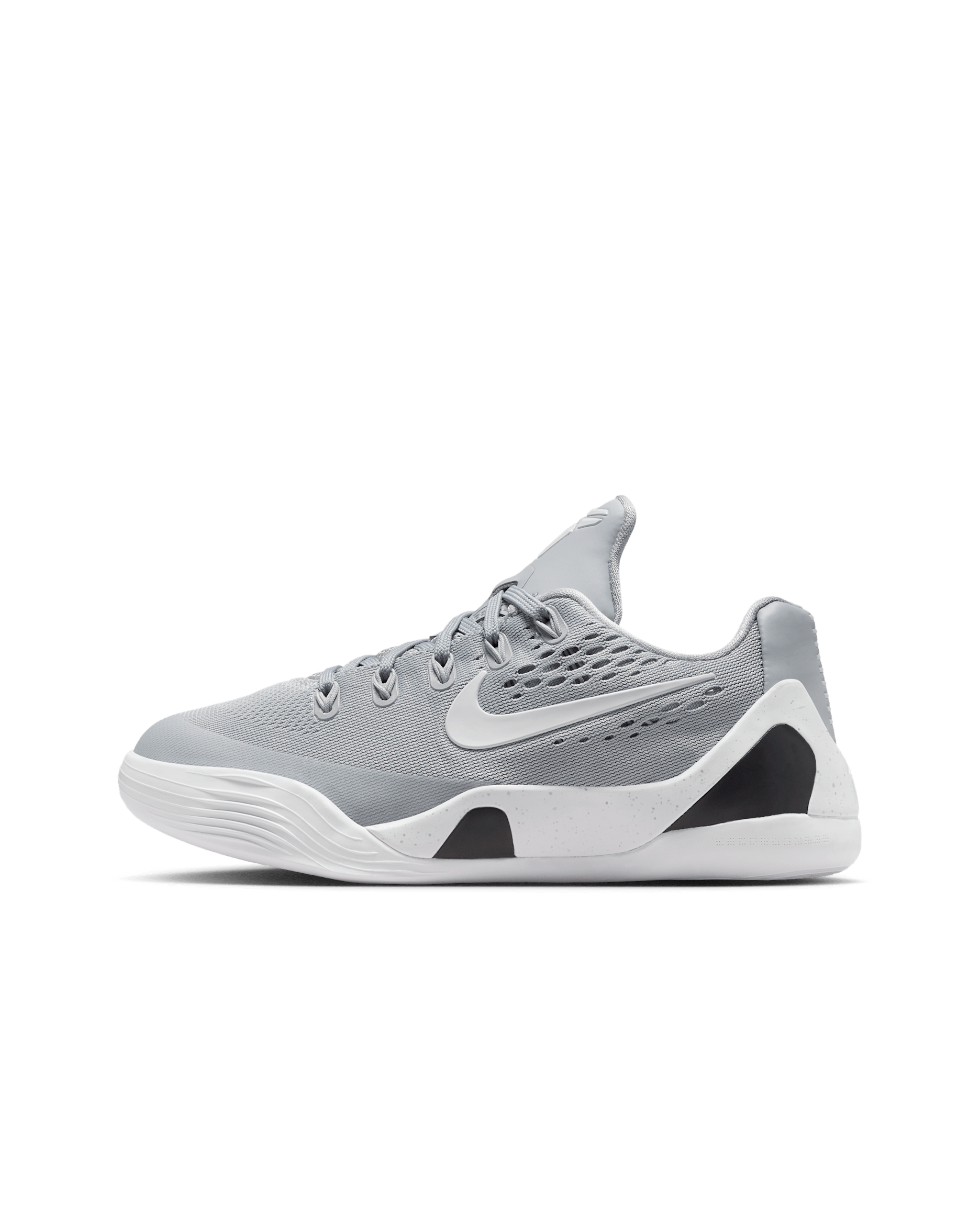 Tenis de básquetbol para niños grandes Kobe IX - Gris lobo/Blanco