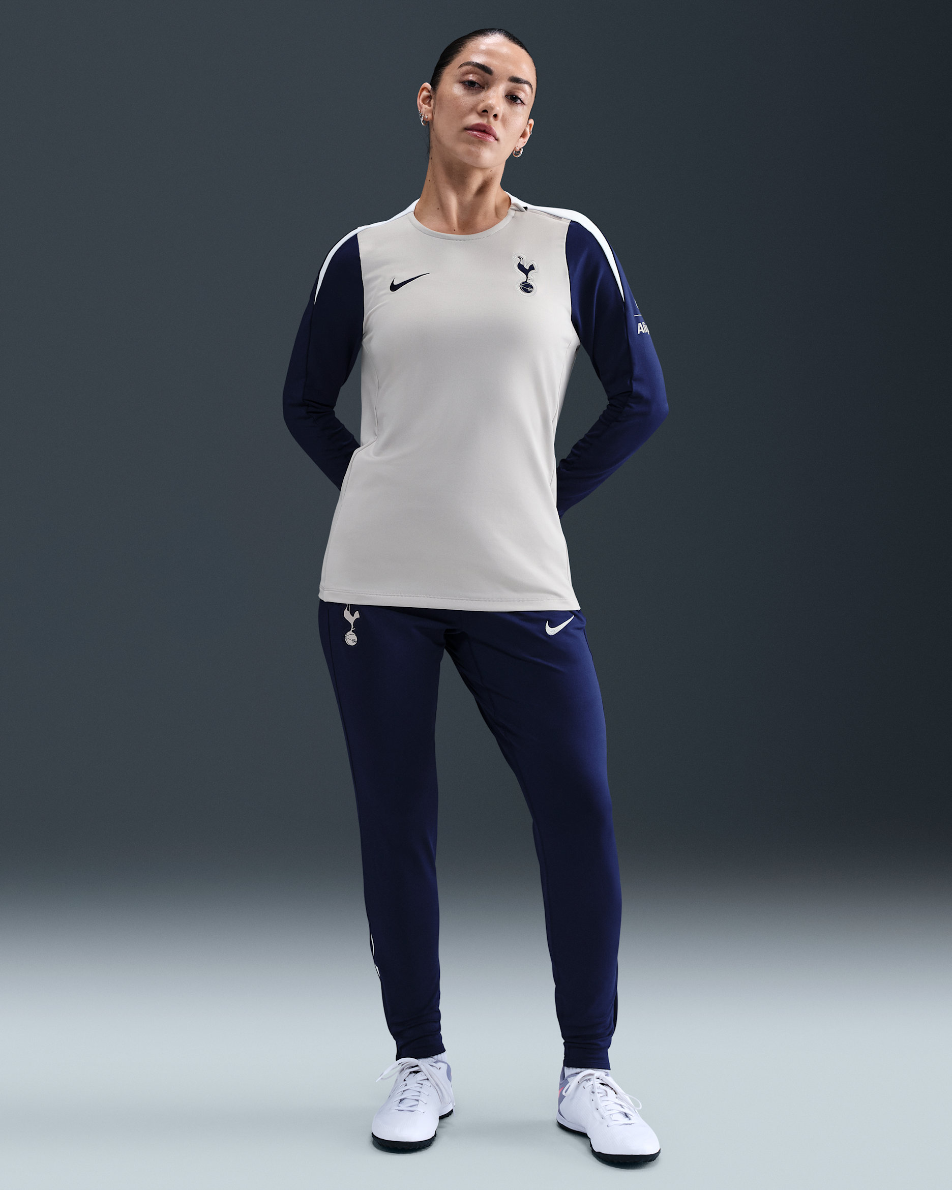 Maskinstrikkede Tottenham Hotspur Strike Nike Dri-FIT-fodboldbukser til kvinder - Binary Blue/hvid/Light Iron Ore