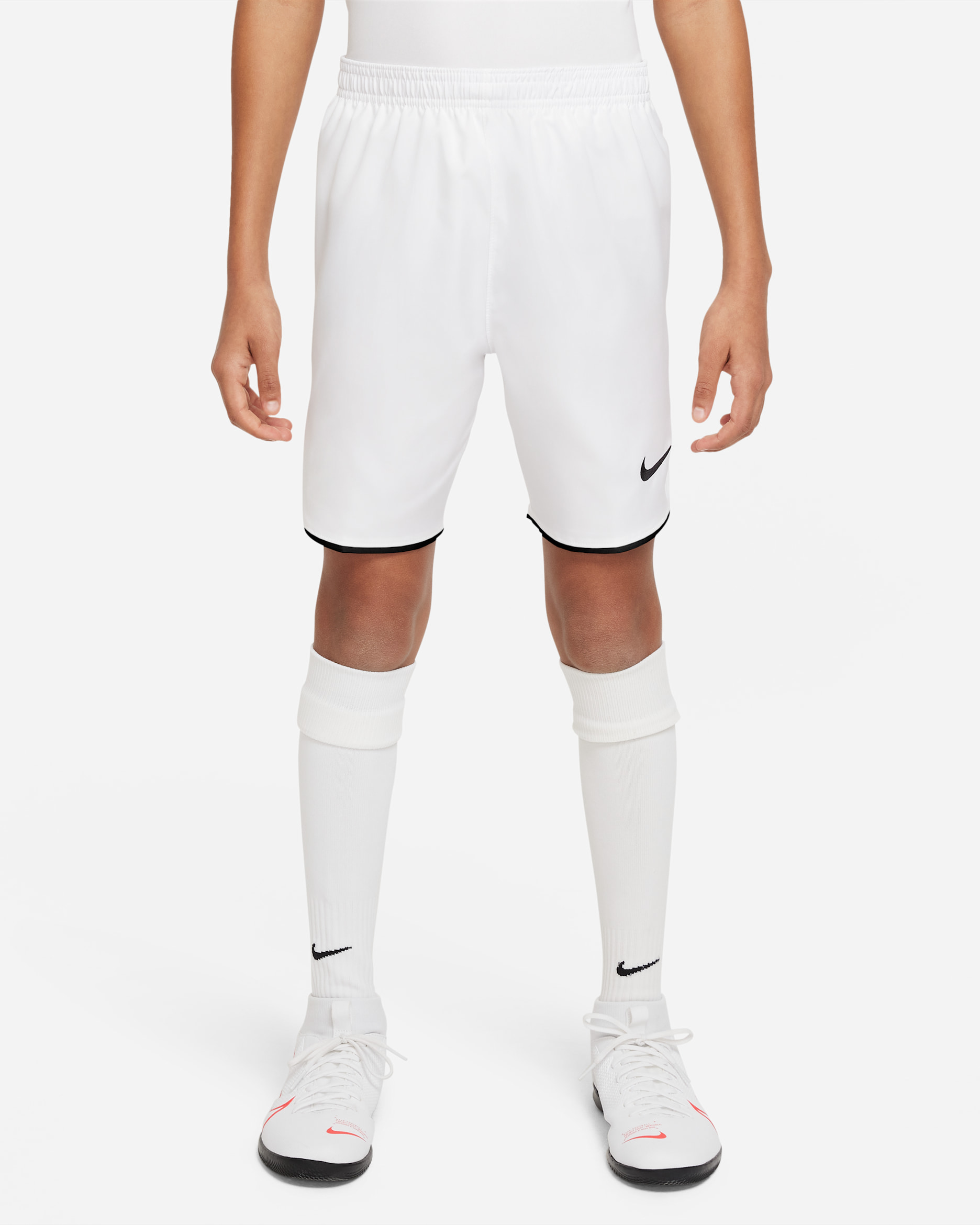 ナイキ Dri-FIT ジュニア サッカーショートパンツ - ホワイト/ブラック/ブラック