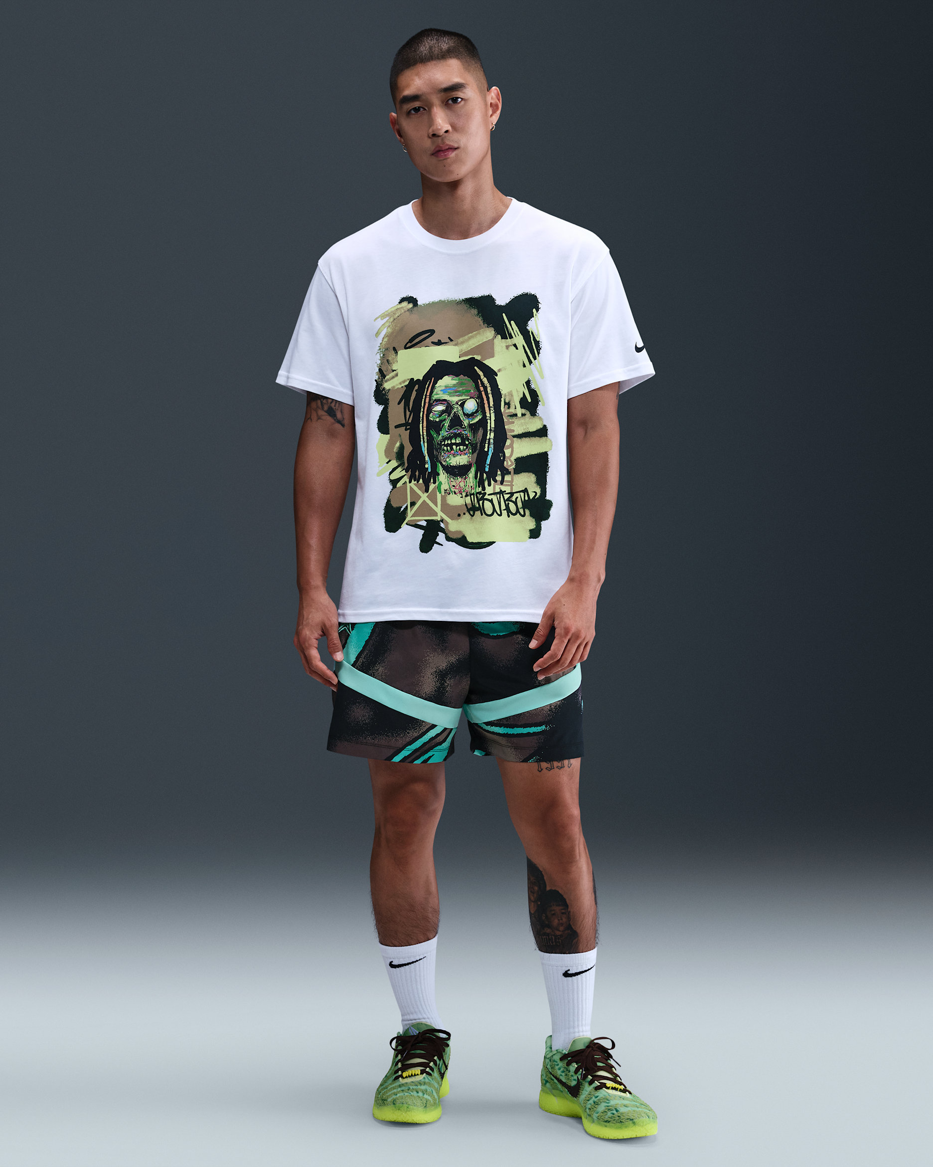 JA Men's Dri-FIT 15cm (approx.) Icon Basketball Shorts - Bleached Turquoise/Cave Stone/Bleached Turquoise