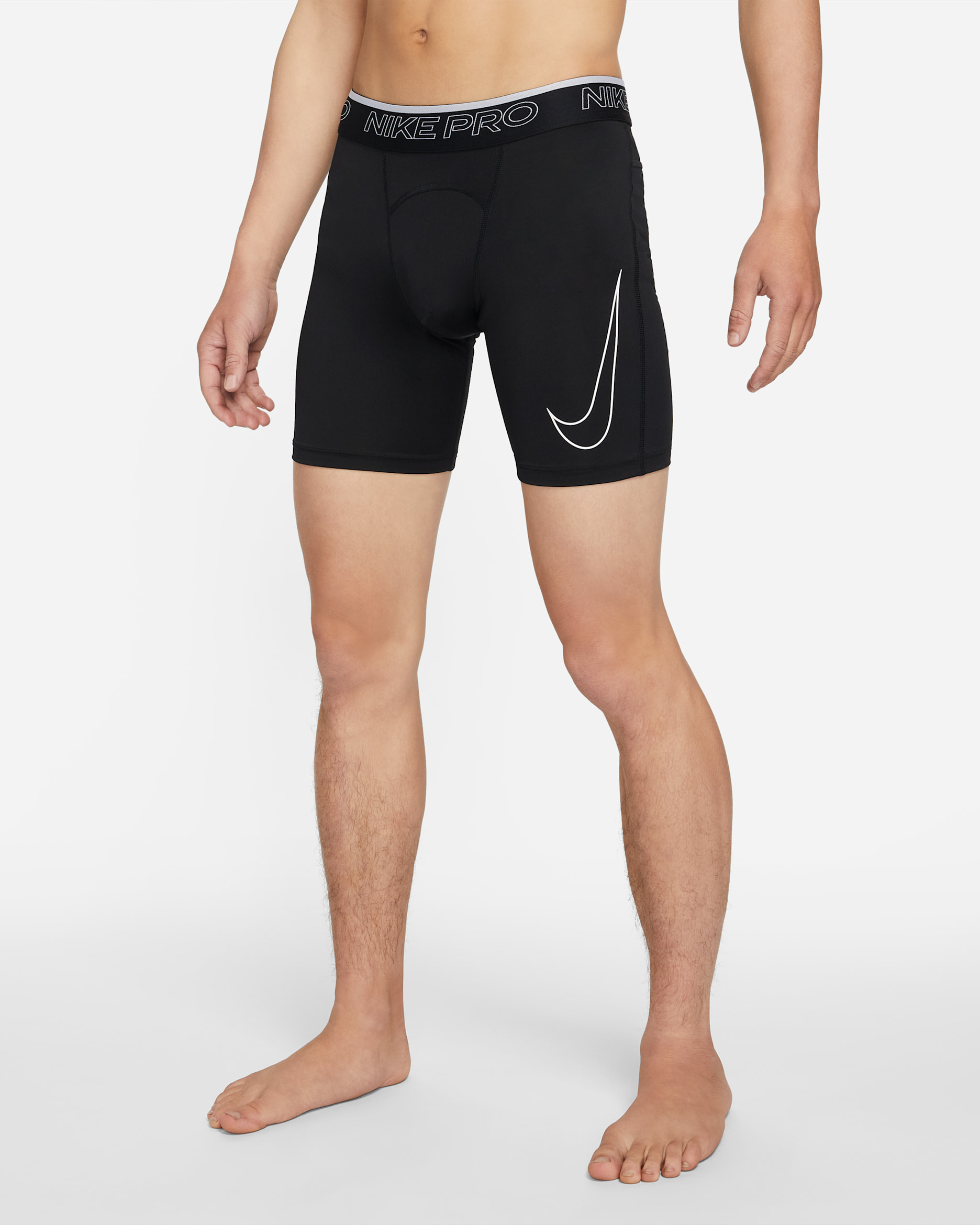 กางเกงขาสั้นผู้ชาย Nike Pro Dri-FIT - ดำ/ขาว