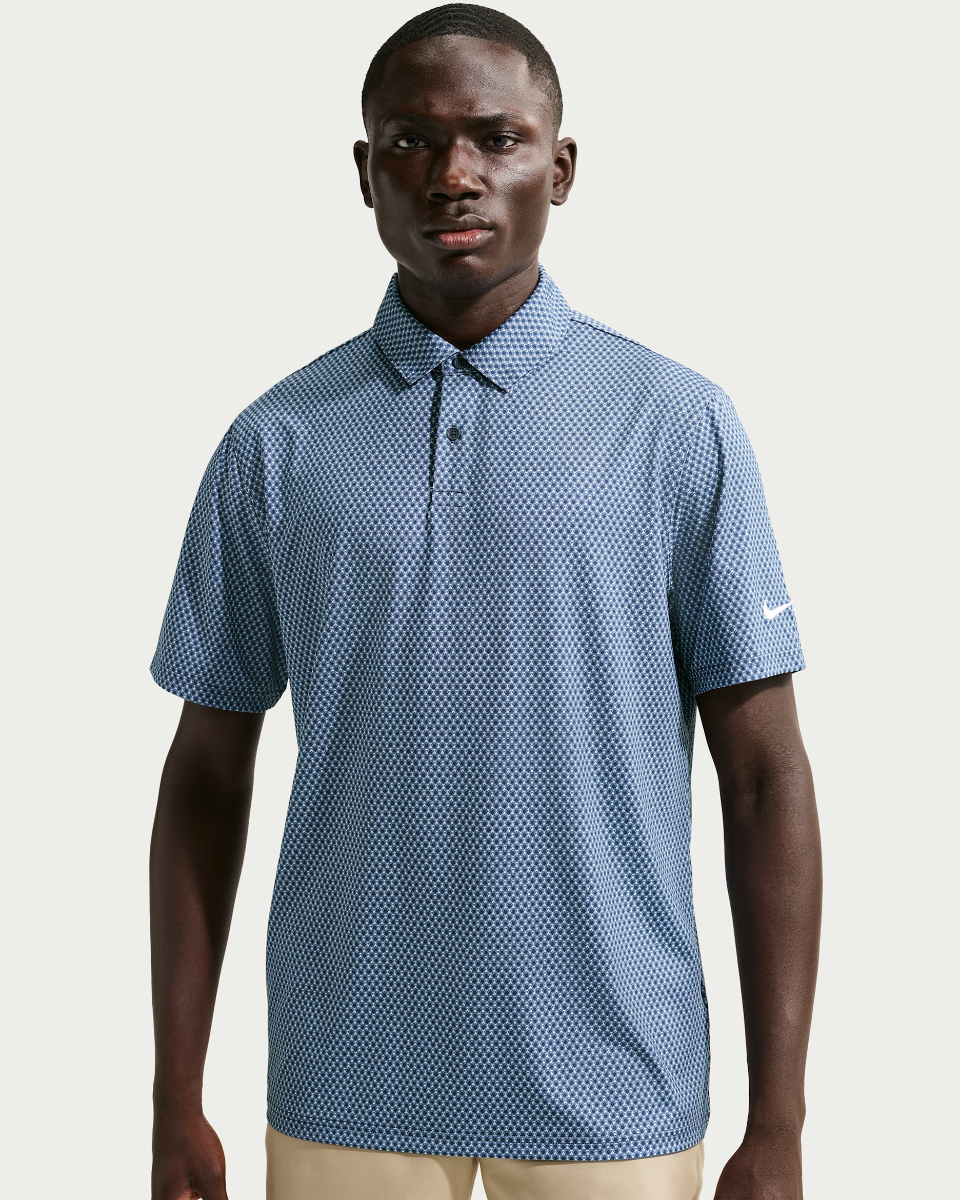 Nike Velocity Dri-FIT-golfpolotrøje til mænd - Work Blue/College Navy/hvid