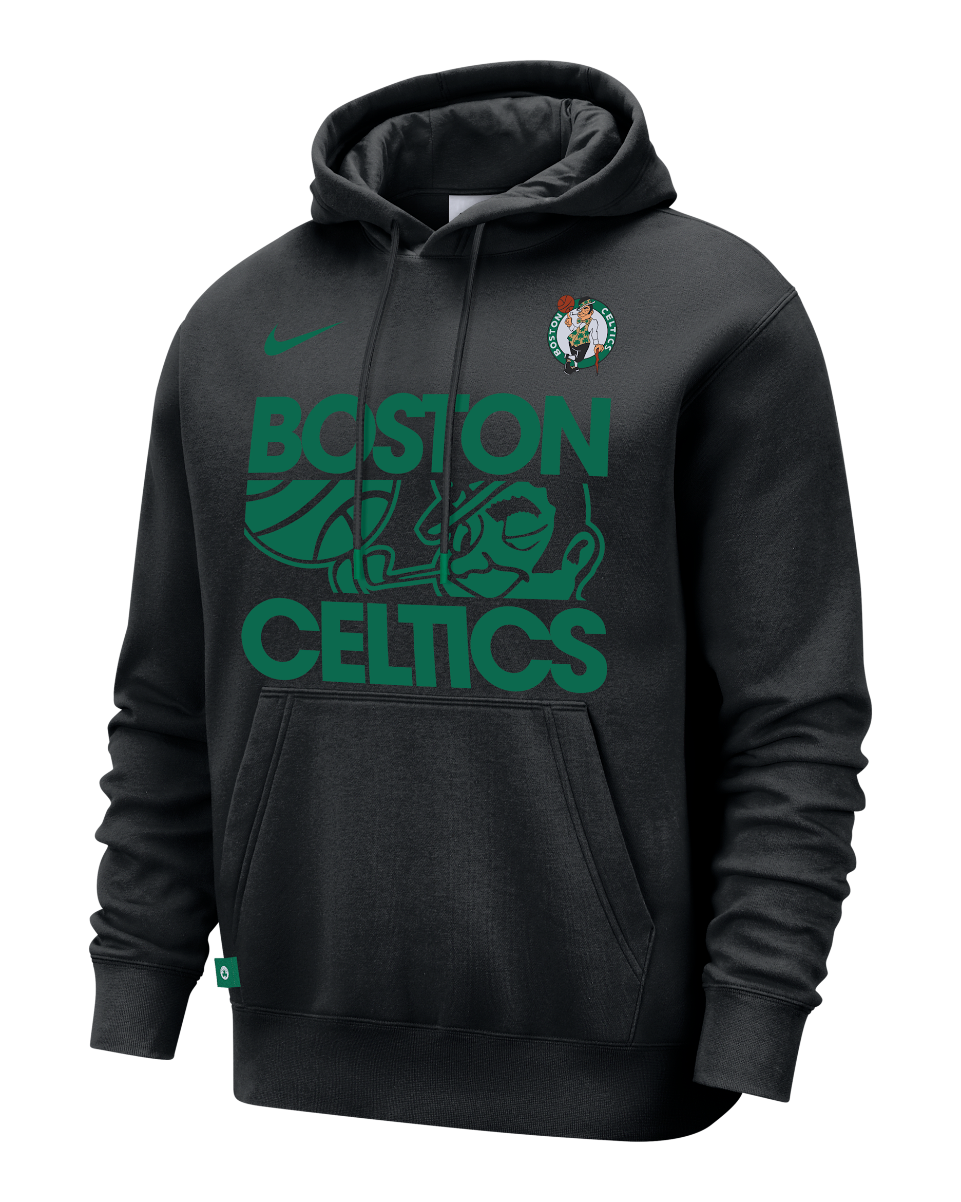 Sudadera con gorro sin cierre Nike de la NBA para hombre Boston Celtics Club Courtside - Negro/Trébol