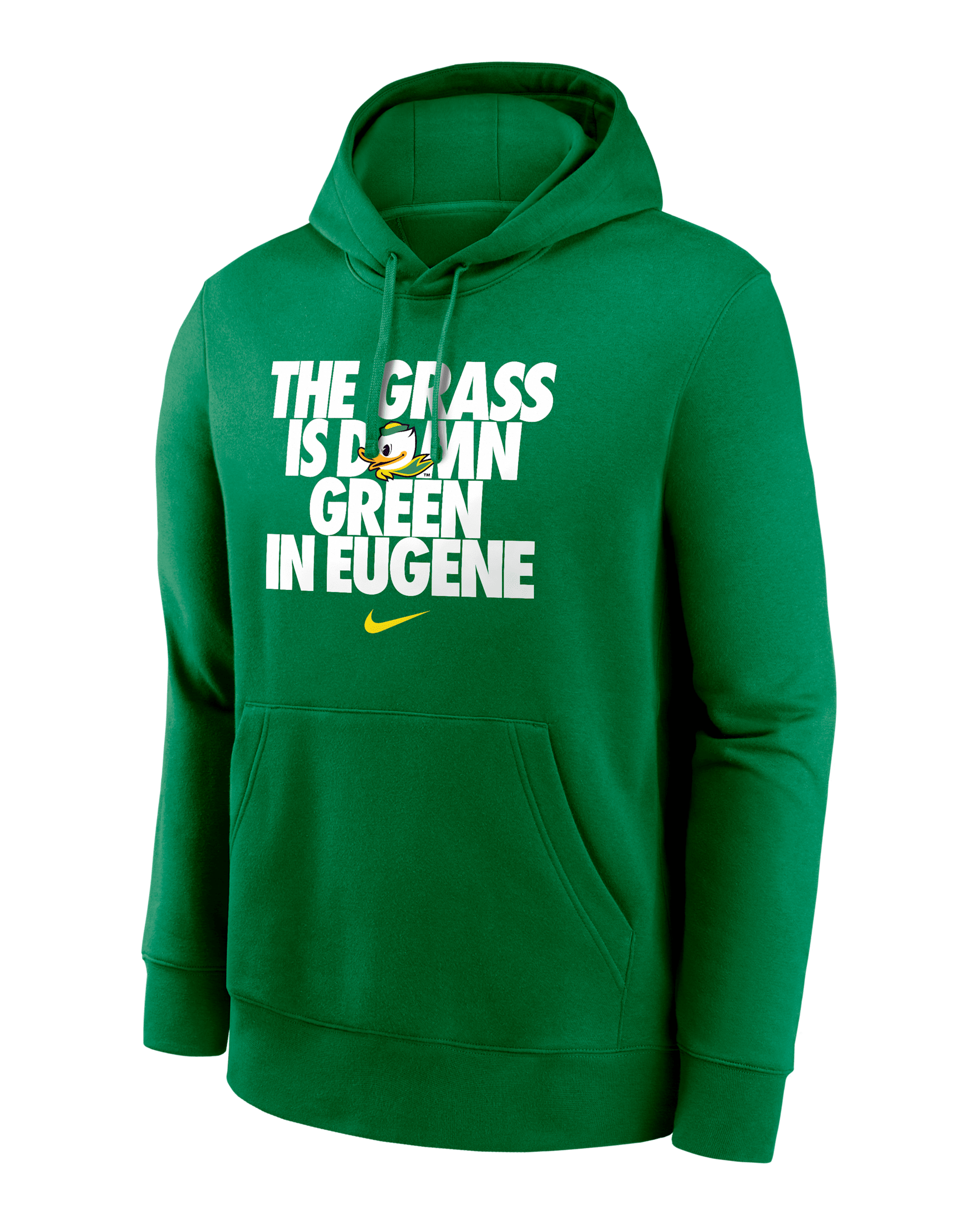 Sudadera con gorro sin cierre universitaria Nike para hombre Oregon Grass Is Green Club - Verde