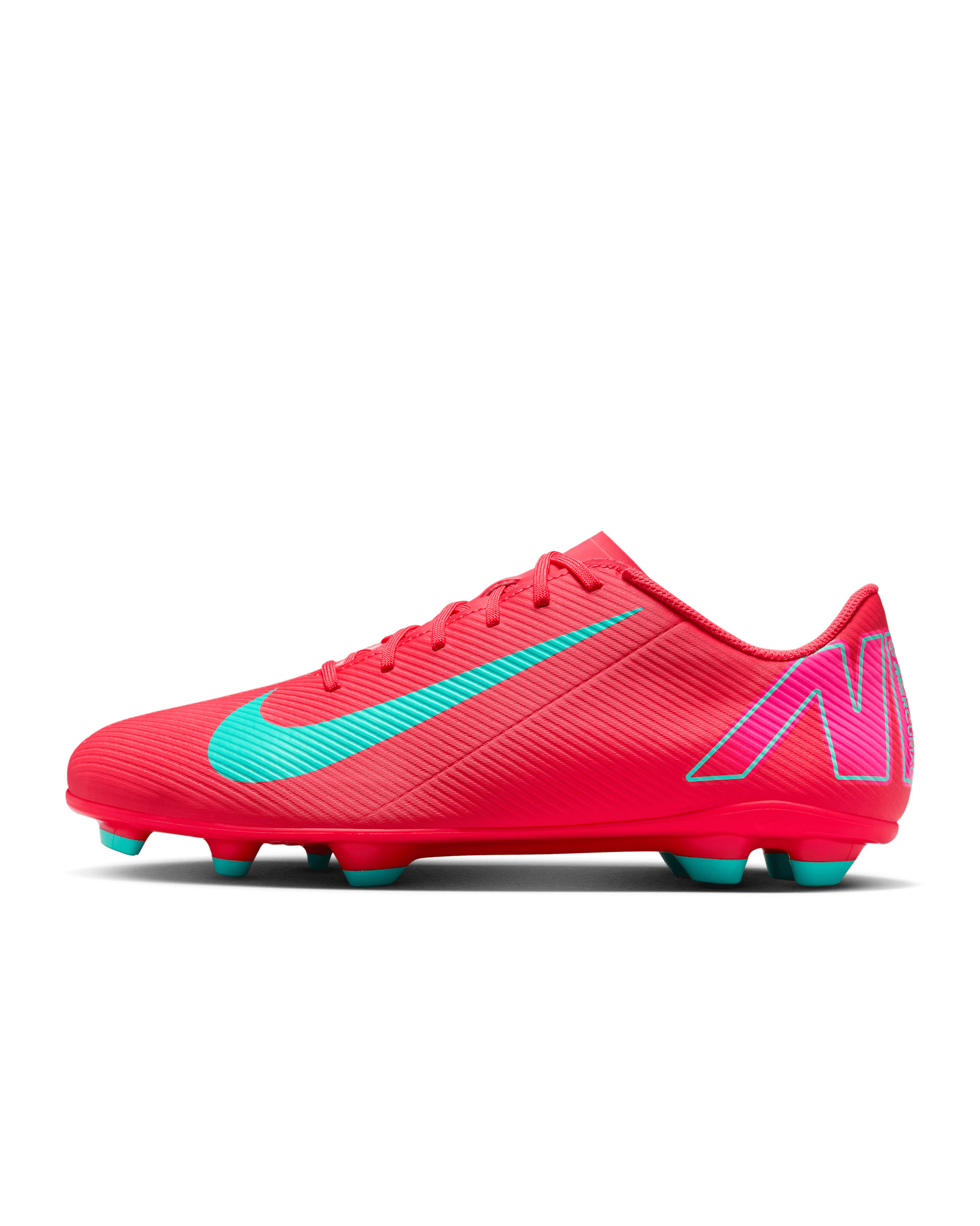 Tacos de fútbol para terrenos múltiples de corte low Nike Mercurial Vapor 16 Club - Brasa resplandor/Verde aurora