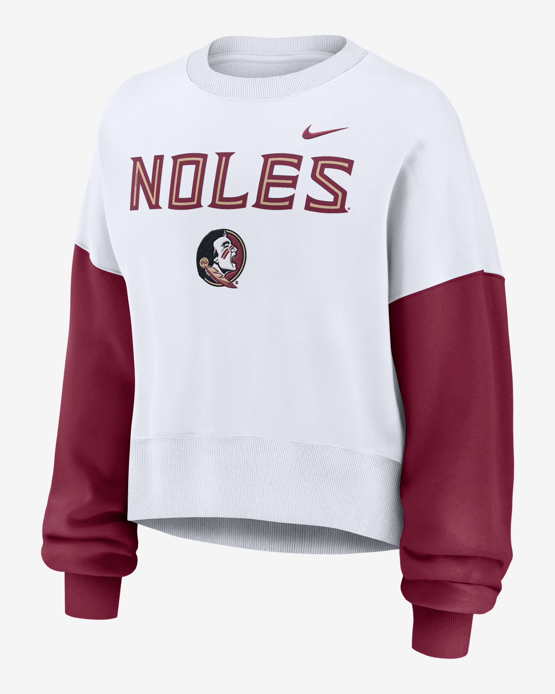 Florida State Seminoles Primetime Women's Nike College Pullover Crew - White
