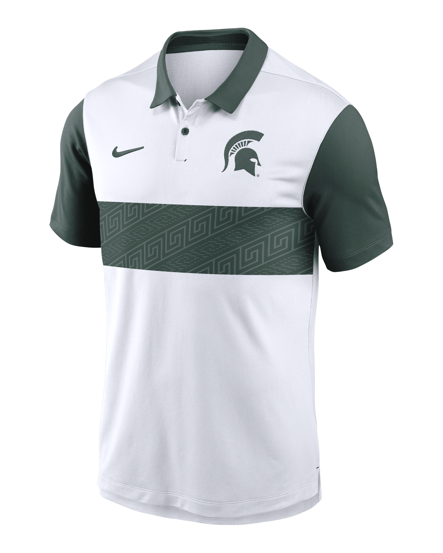 Michigan State Spartans Primetime Campus Vapor Men's Nike Dri-FIT College Polo - White