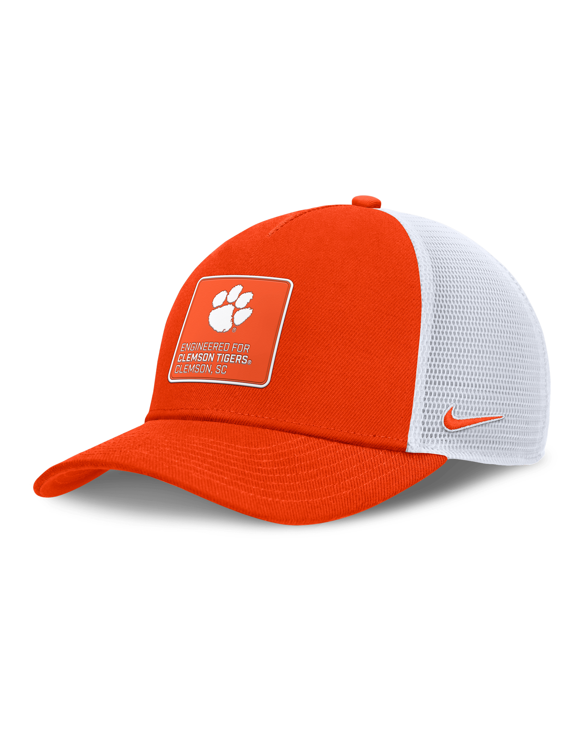 Clemson On-Field Rise Engineered Men's Nike College Trucker Adjustable Hat - Orange
