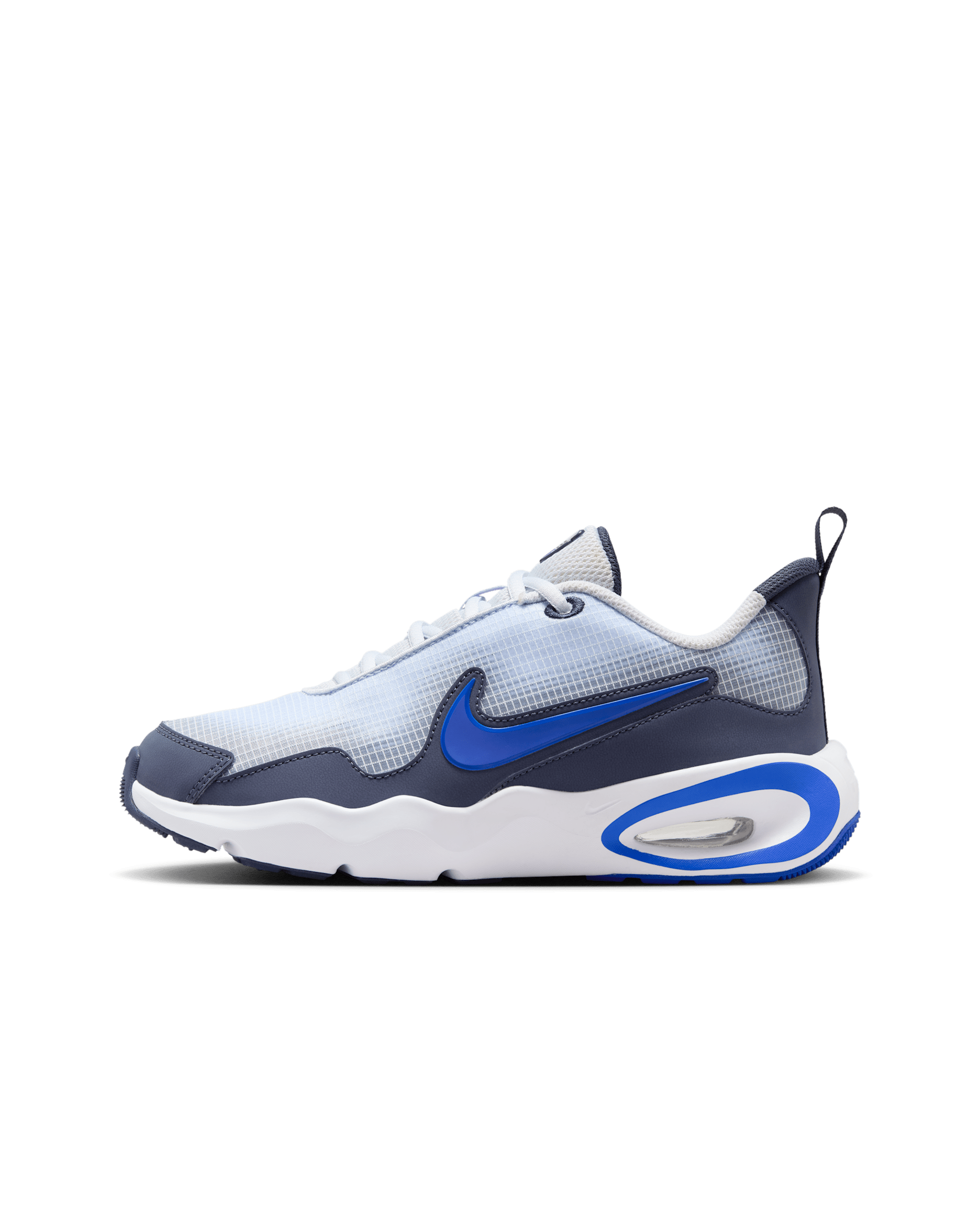 Tenis para niños grandes Nike Air Max Nova - Gris fútbol/Trueno azul/Hiperroyal