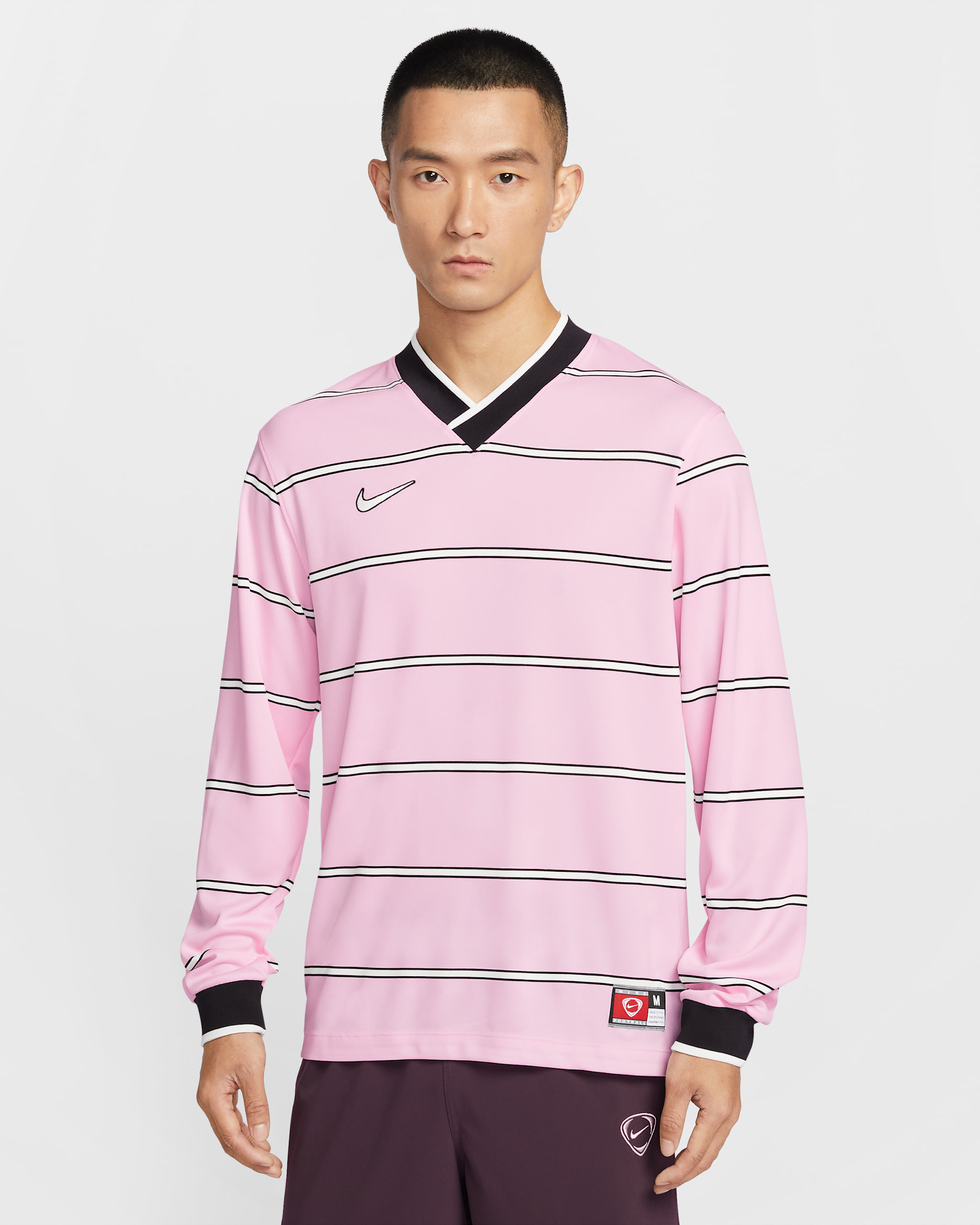 ナイキ エナジー メンズ Dri-FIT サッカー ロングスリーブ サッカートップ - ピンクフォーム/オフノワール/サミットホワイト/サミットホワイト