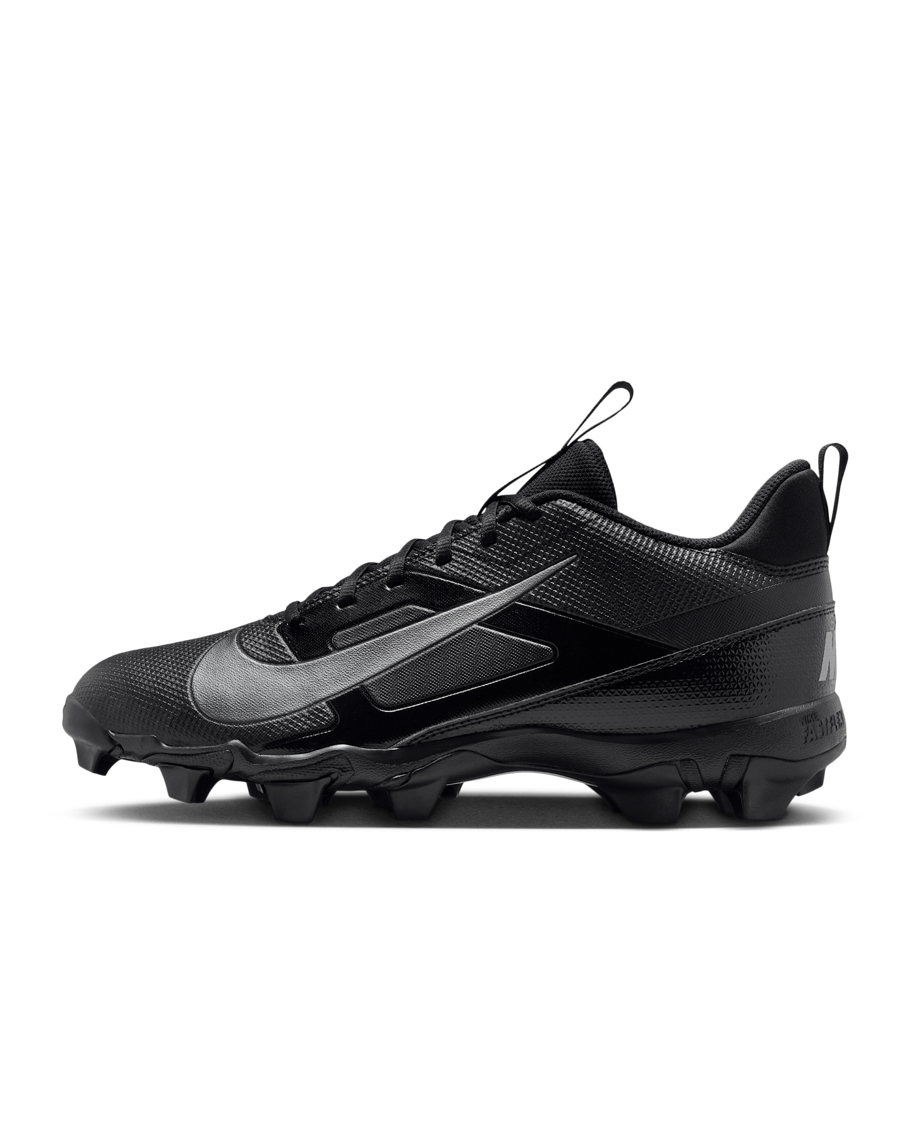 Nike Alpha Menace 4 Shark Football Cleats - Black/Metallic Silver