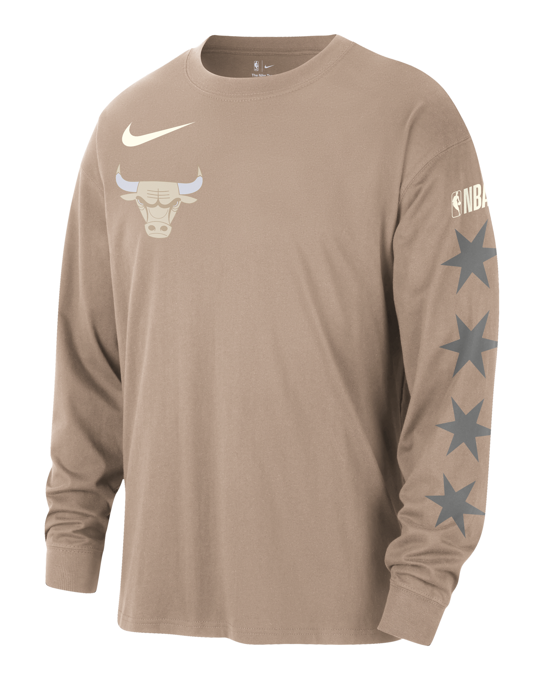 Playera de manga larga Nike de la NBA Max90 para hombre Chicago Bulls Courtside City Edition - Cáñamo