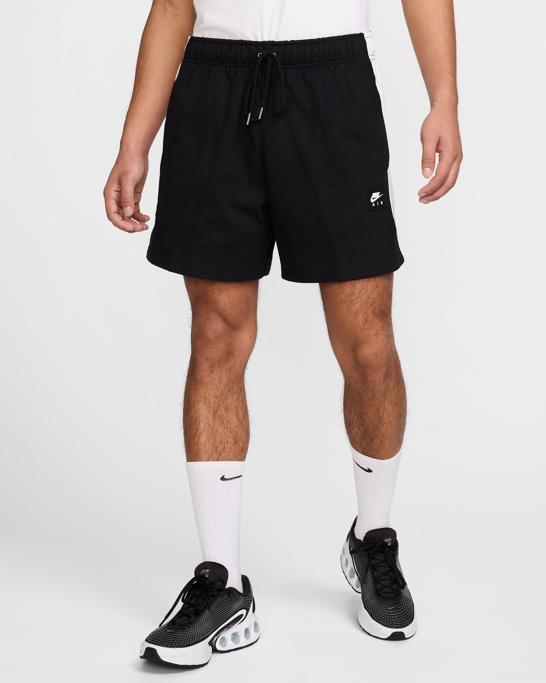 Nike Air Men's Fleece Shorts - Black/White/White