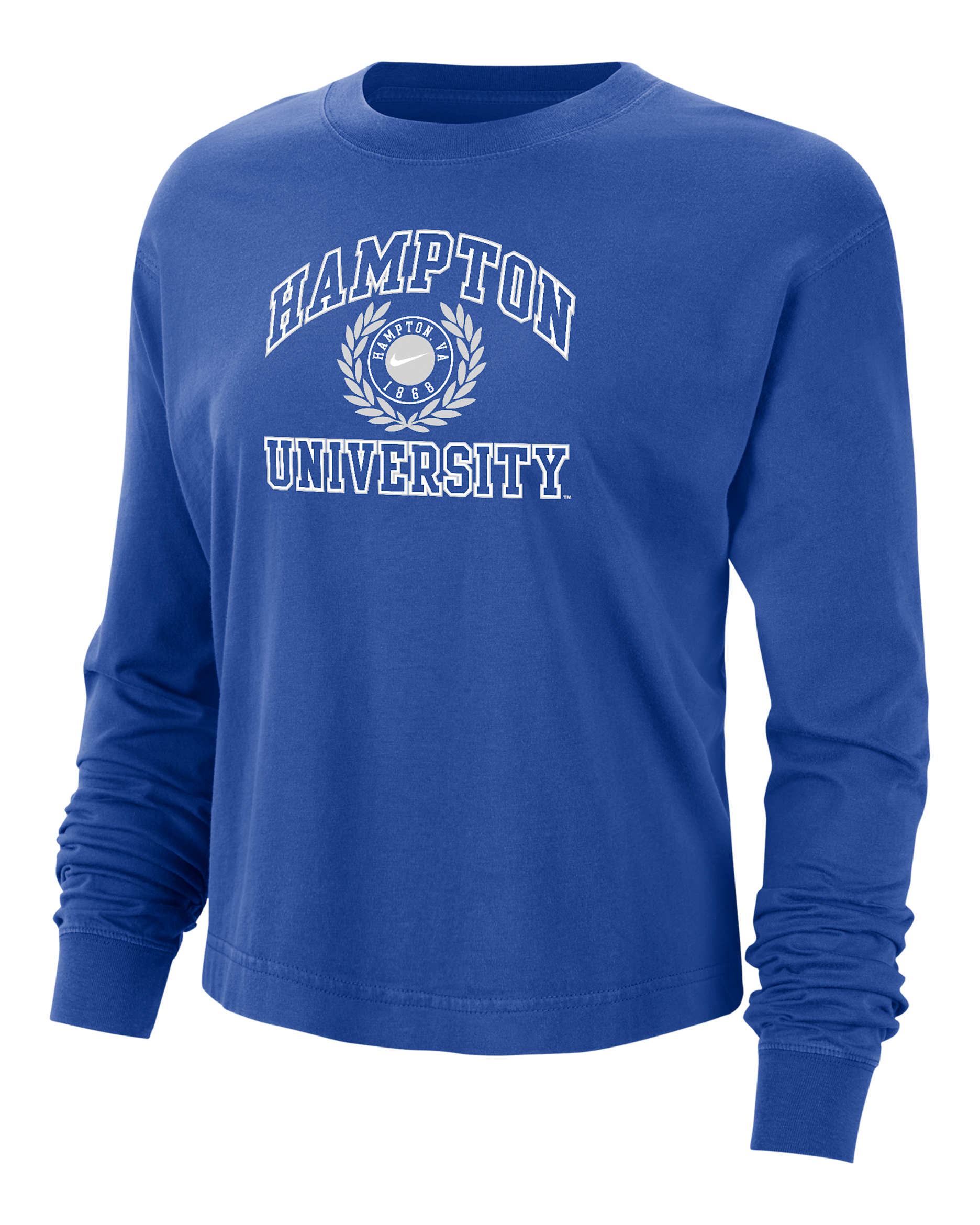 Hampton Women's Nike College Boxy Long-Sleeve T-Shirt - Game Royal