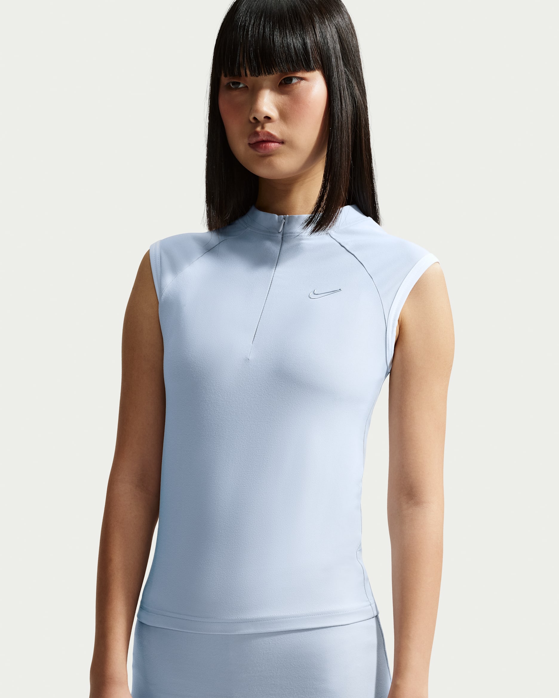 Nike Sportswear Women's Tight Sleeveless 1/4-Zip Top - Hydrogen Blue