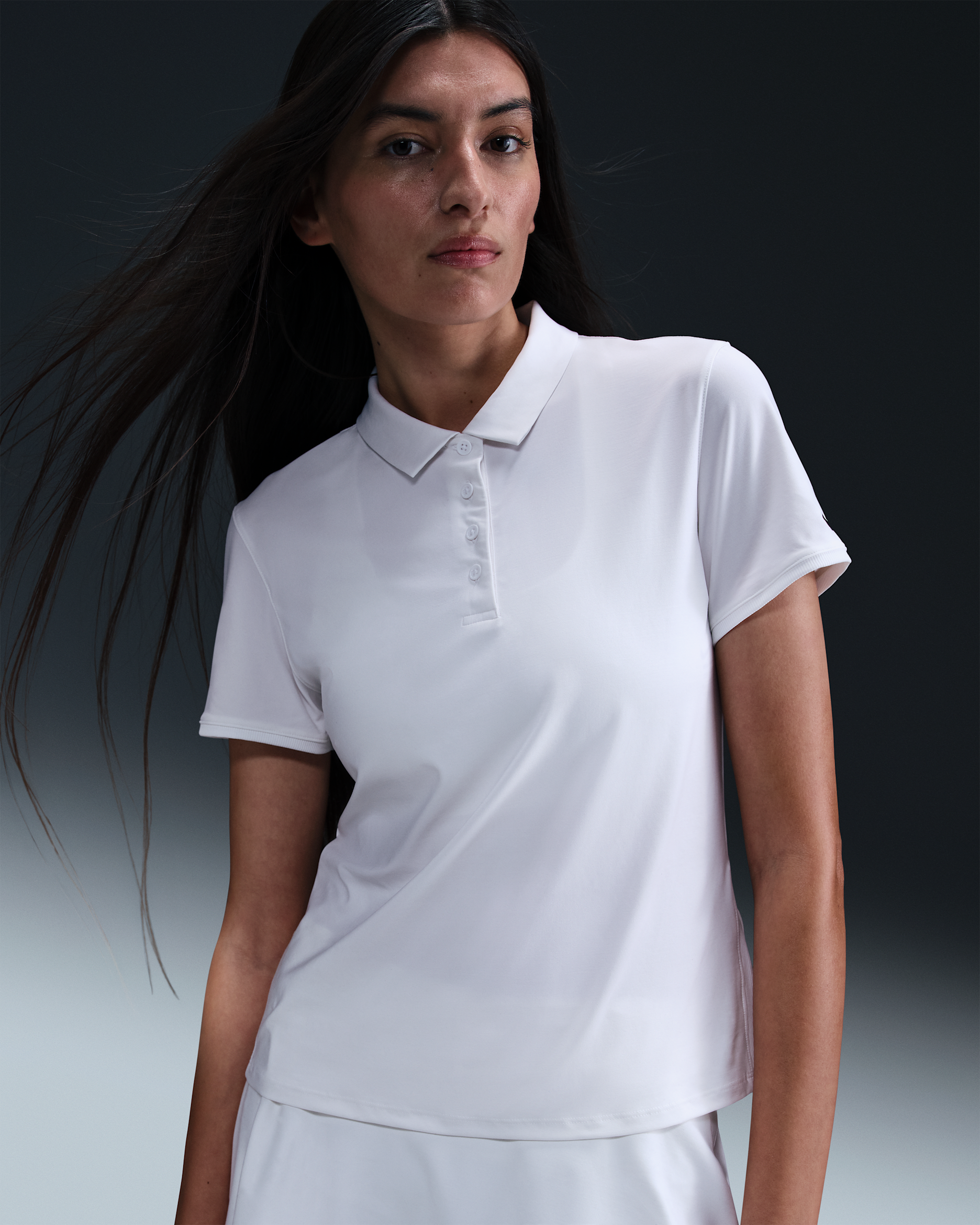 Nike Victory Women's Dri-FIT Short-Sleeve Golf Polo - White/Black
