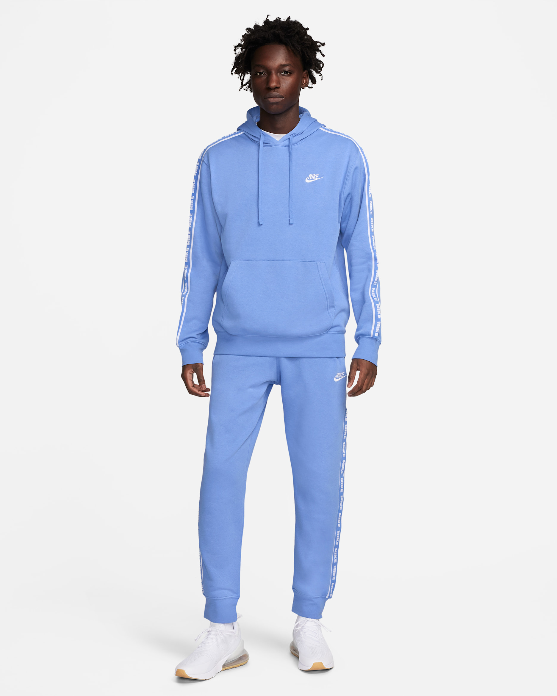 Survêtement à capuche et motif Nike Club Fleece pour homme - Polar/Blanc