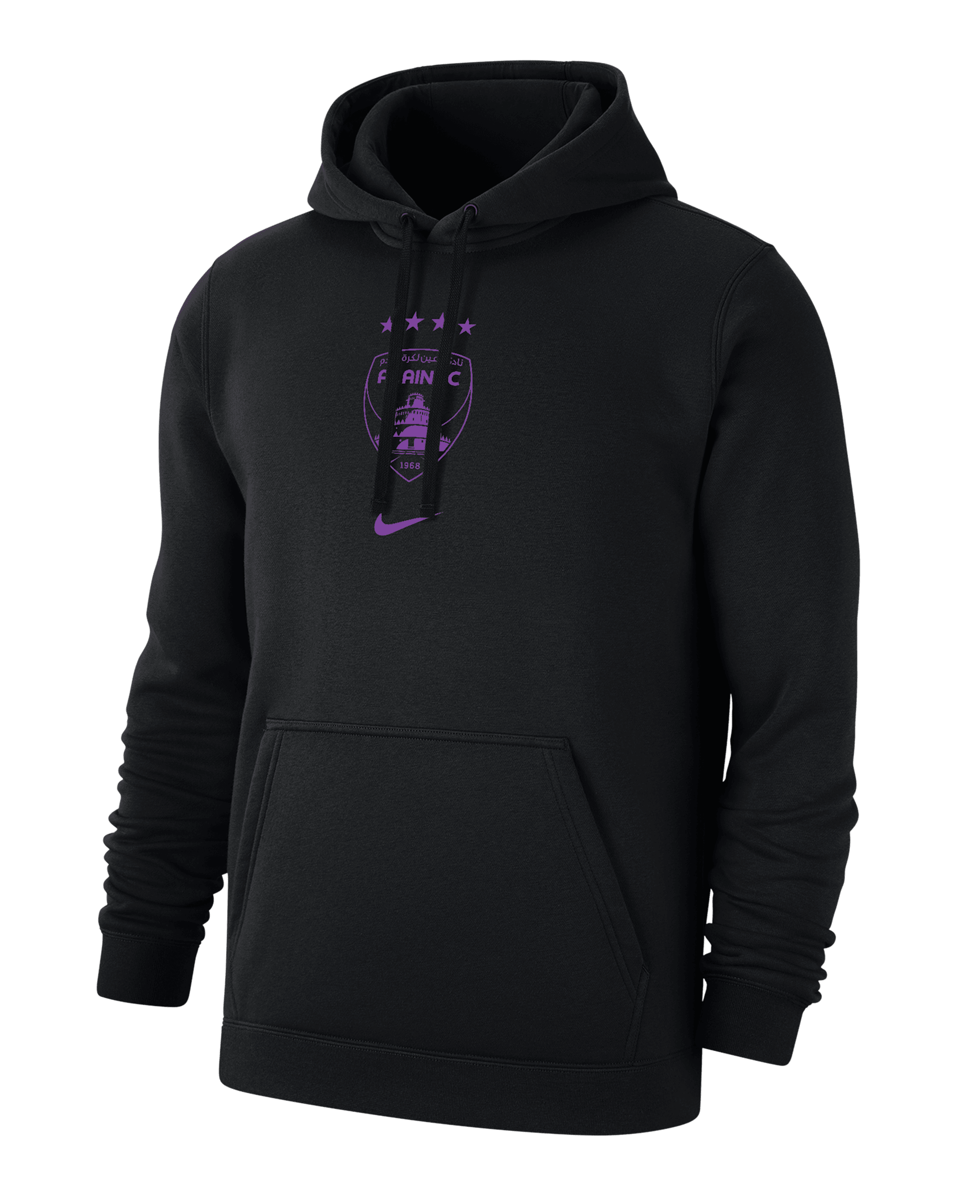 Al Ain FC Club Men's Nike Soccer Fleece Pullover Hoodie - Black