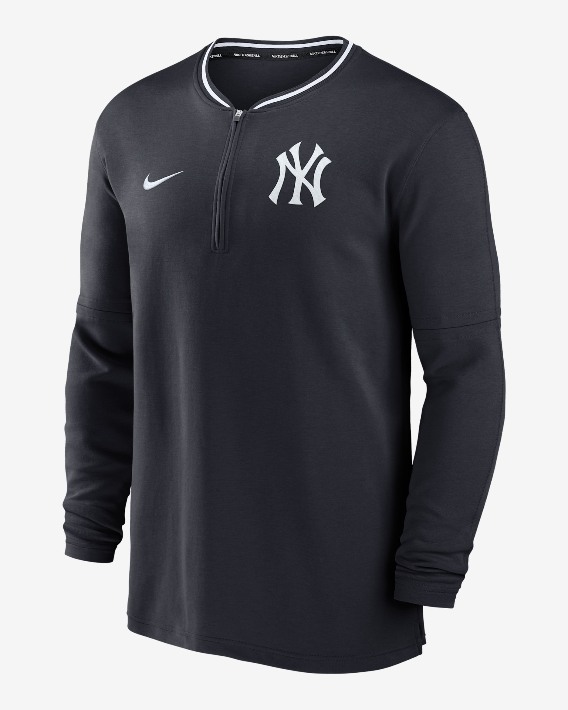 New York Yankees Authentic Collection Men's Nike Dri-FIT MLB 1/2-Zip Long-Sleeve Top - Navy