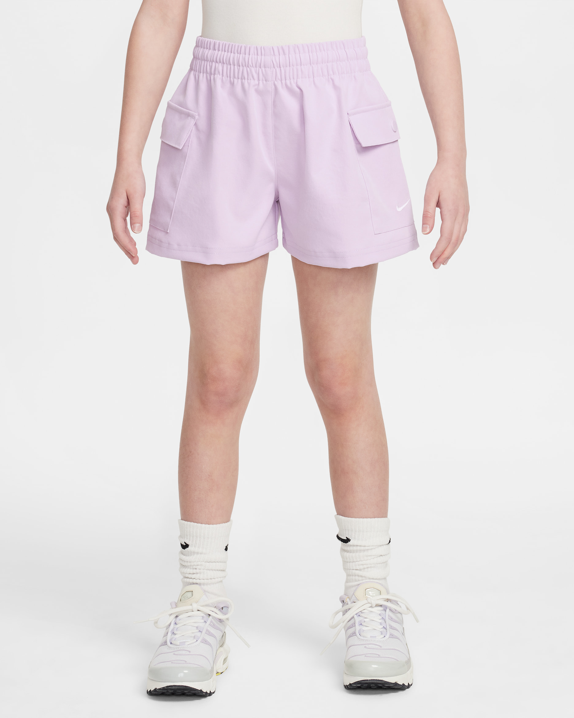 Shorts cargo de tejido Woven para niña Nike Sportswear - Muñeca/Blanco