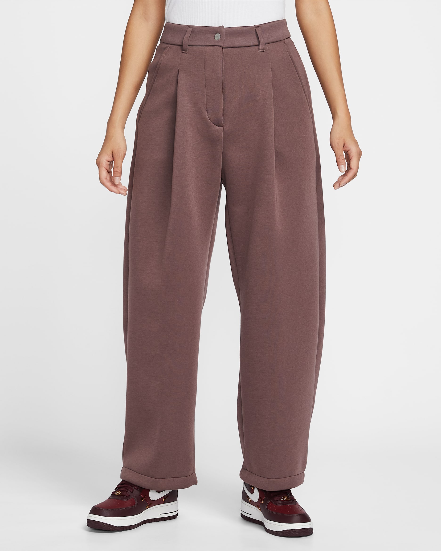 나이키 스포츠웨어 여성 루즈 미드라이즈 플리스 트라우저 - 타투/타투