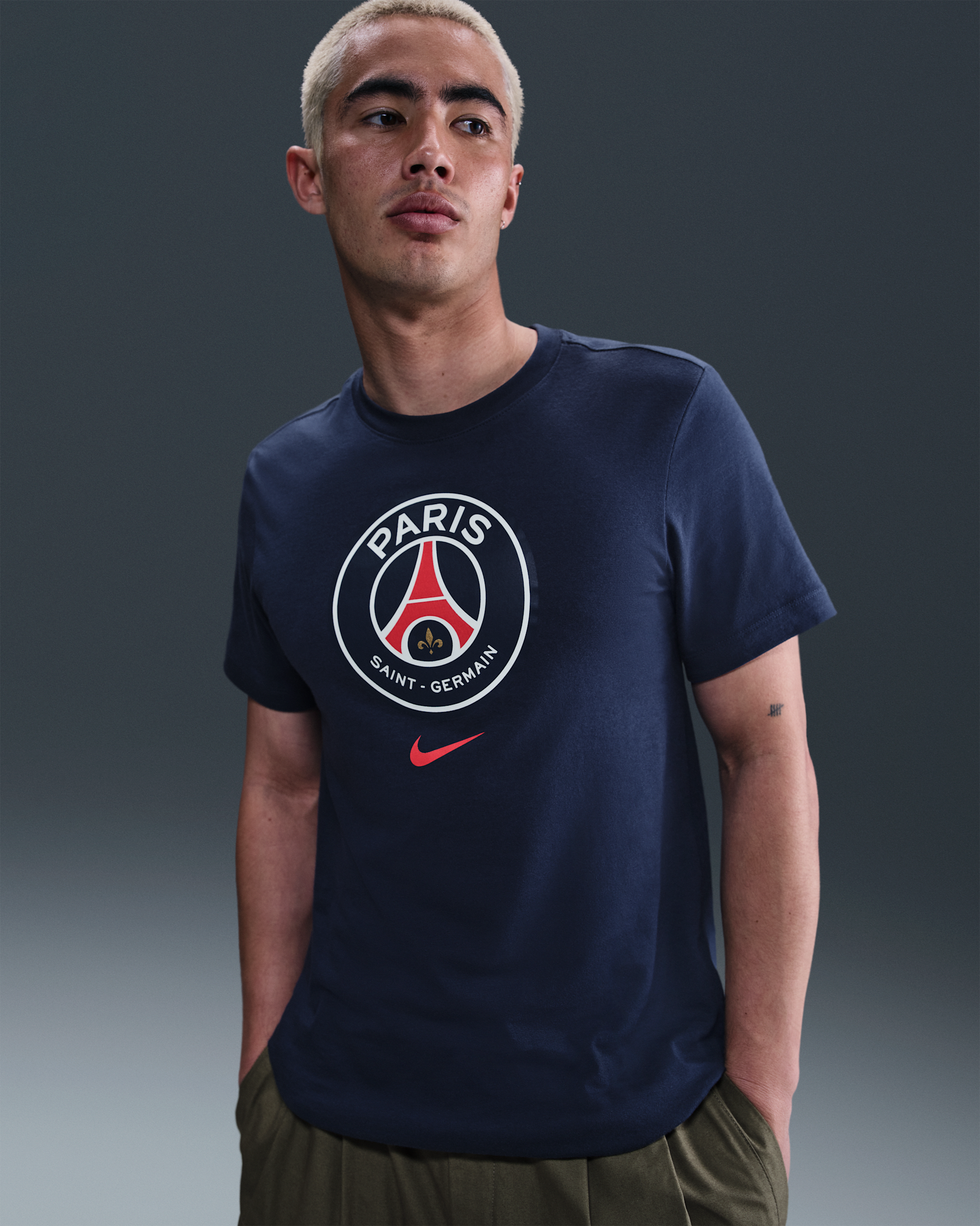 Paris Saint-Germain Nike Football T-skjorte til herre - Midnight Navy