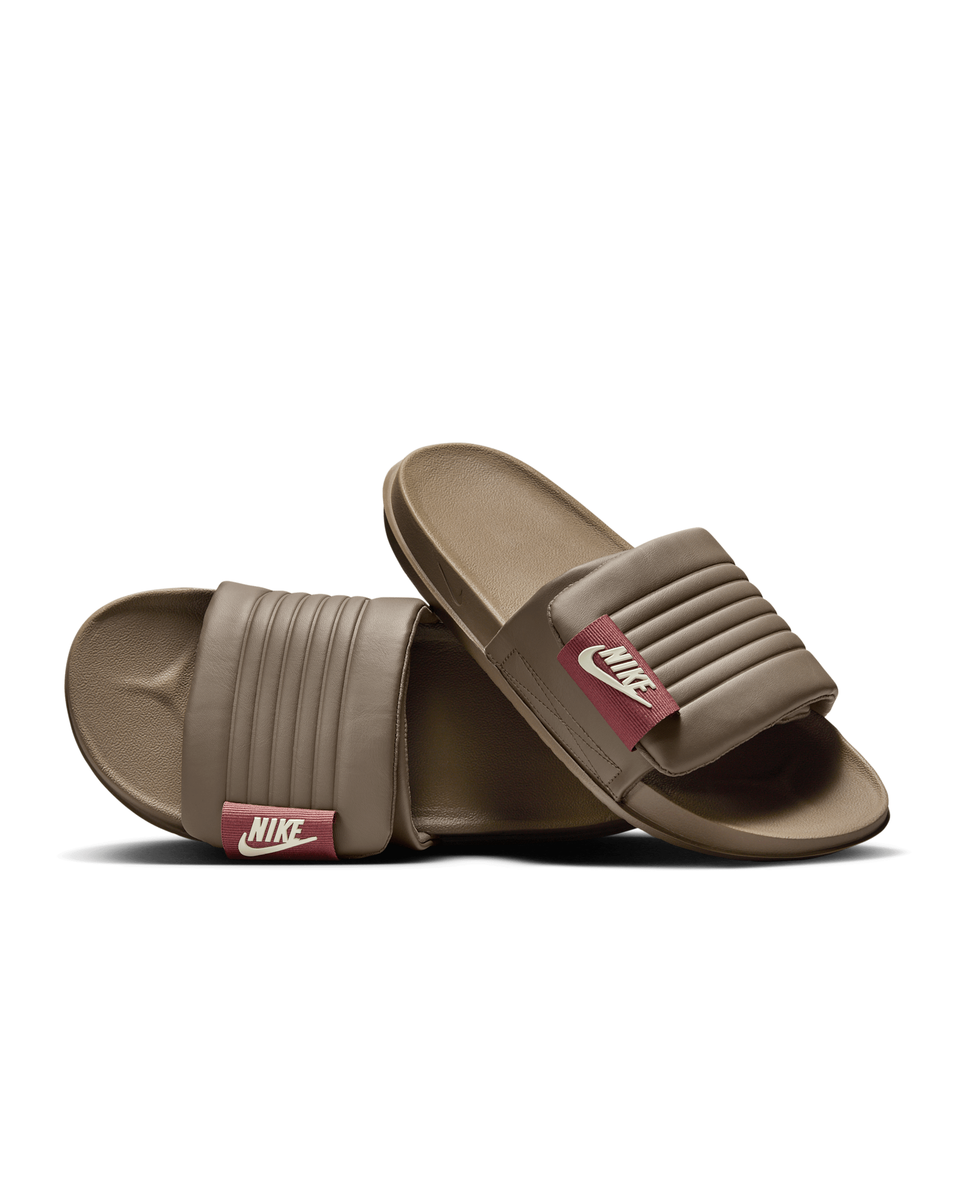 Nike Offcourt Adjust Men's Slides - Ironstone/Red Sepia/Coconut Milk