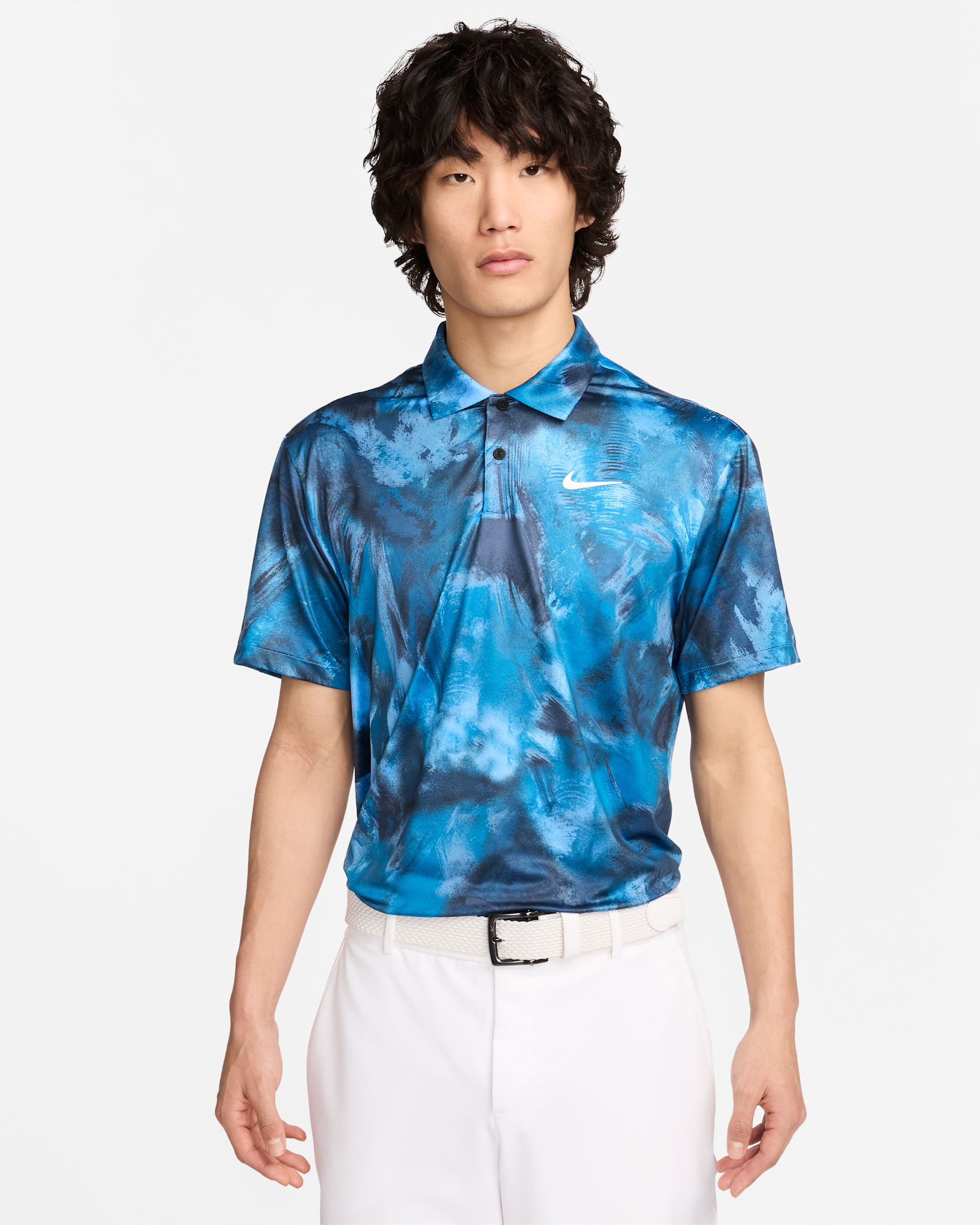 Nike Tour Men's Dri-FIT Golf Polo - Obsidian/White