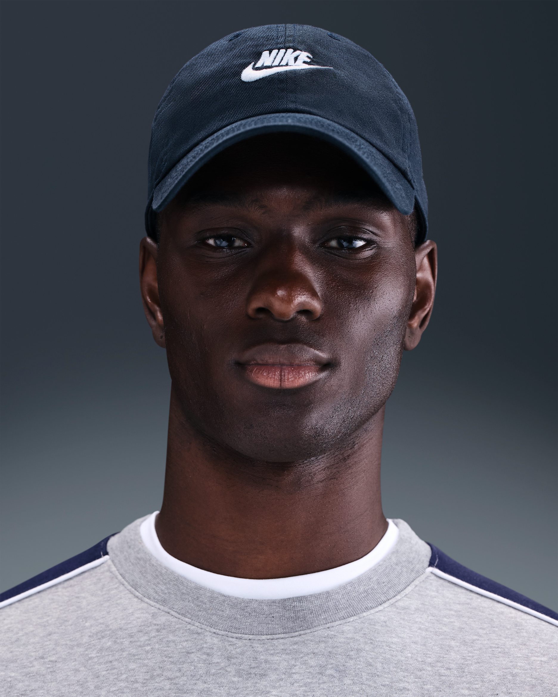 Nike Club unstrukturierte Futura Wash-Cap - Obsidian/Weiß