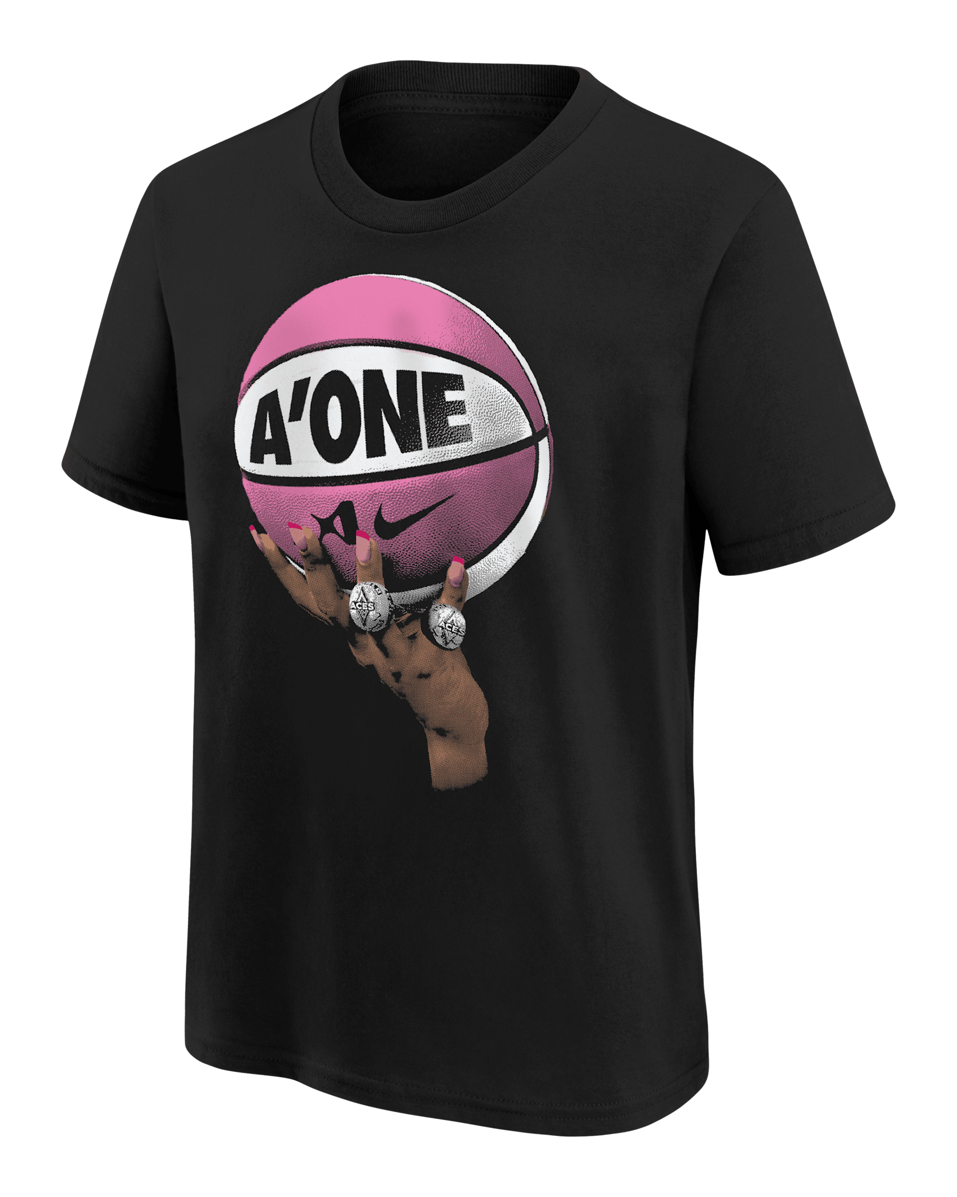 Playera de básquetbol Nike para niños talla grande A'ja Wilson A'One - Negro